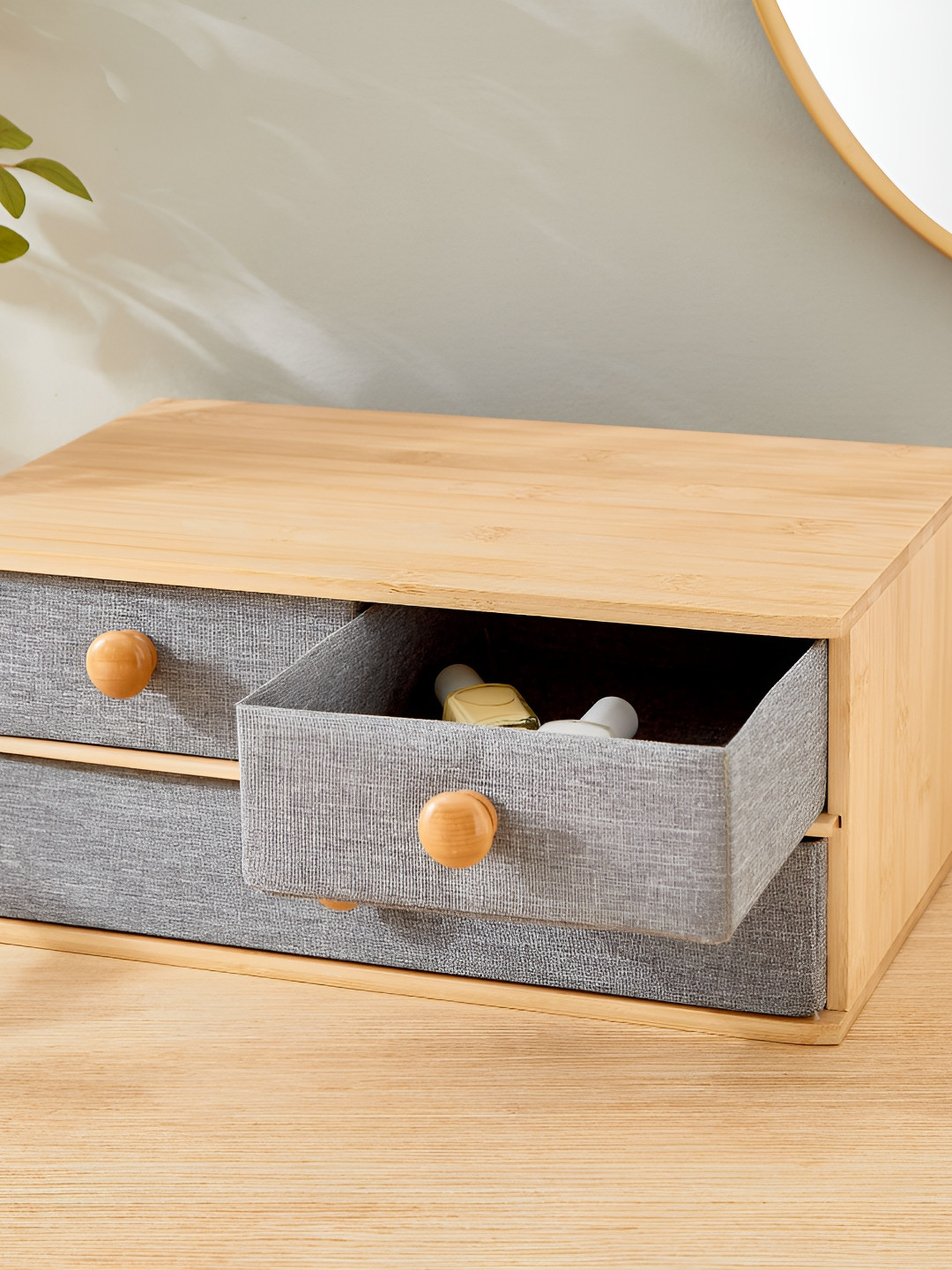 Home Centre Brown 2-Tier Storage Drawer