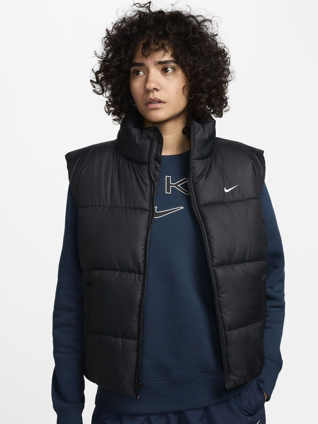 Nike Sportswear Classic Puffer Women Mock Collar Therma-FIT Loose Gilet