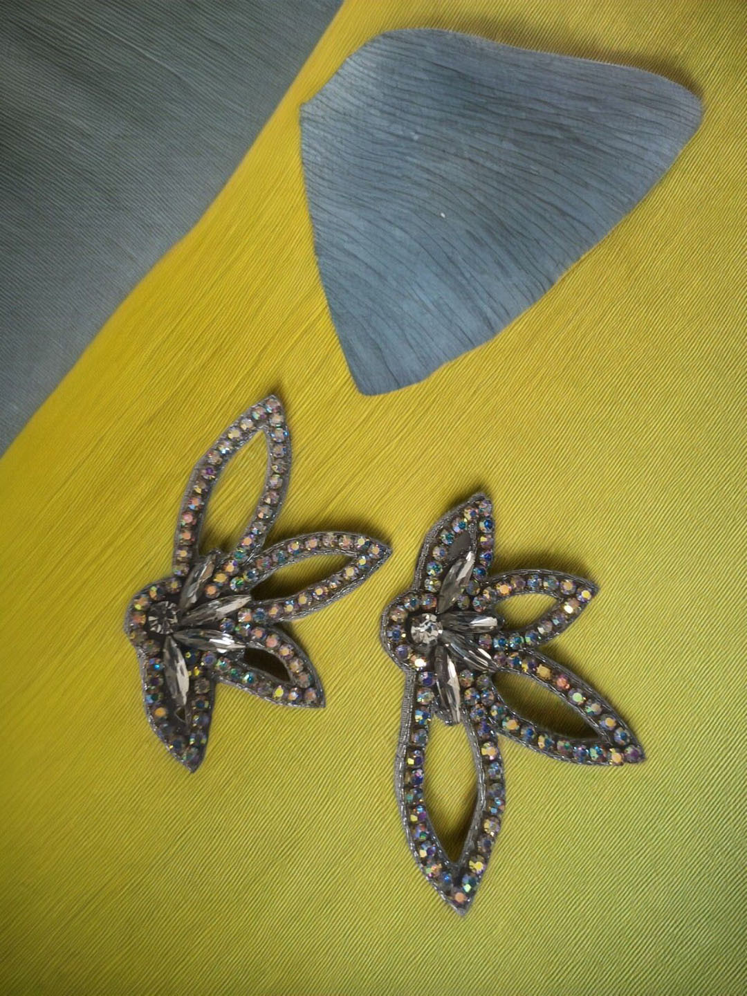 PRIAANSHA CREATIONS Rhinestone Contemporary Drop Earrings