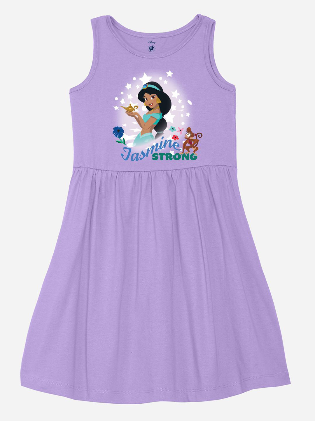 YK Disney Girl Print Fit & Flare Dress