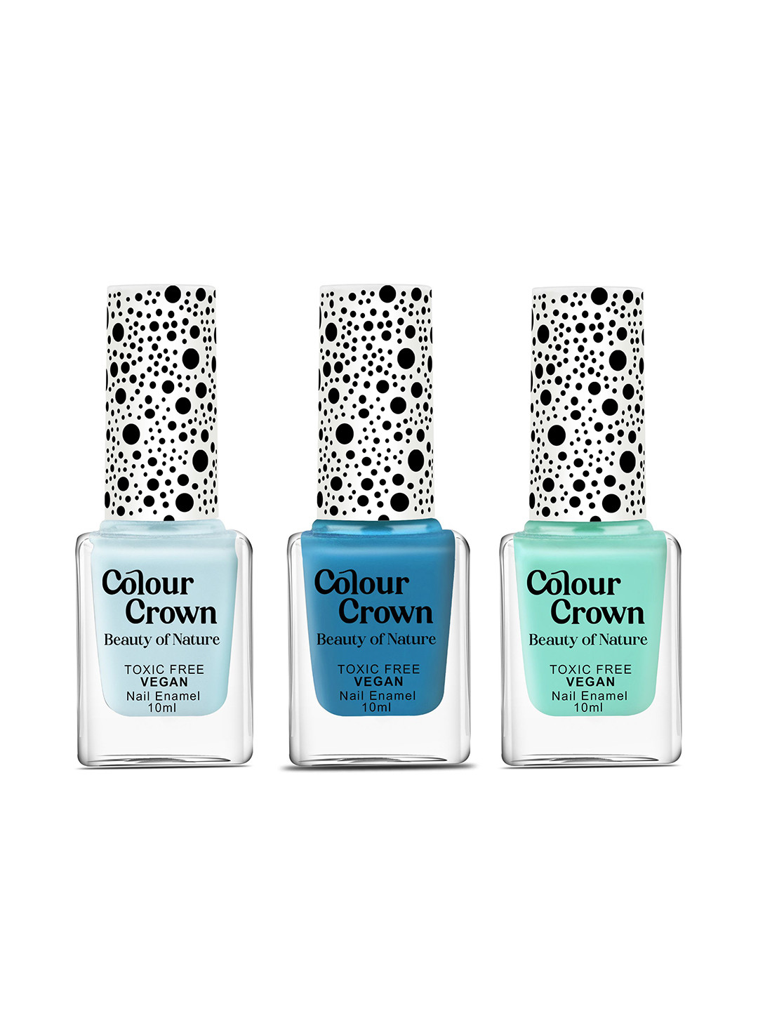 CROWN Set of 3 Longwear Glossy Finish - 10 ml Each - Deep Sea Dreams