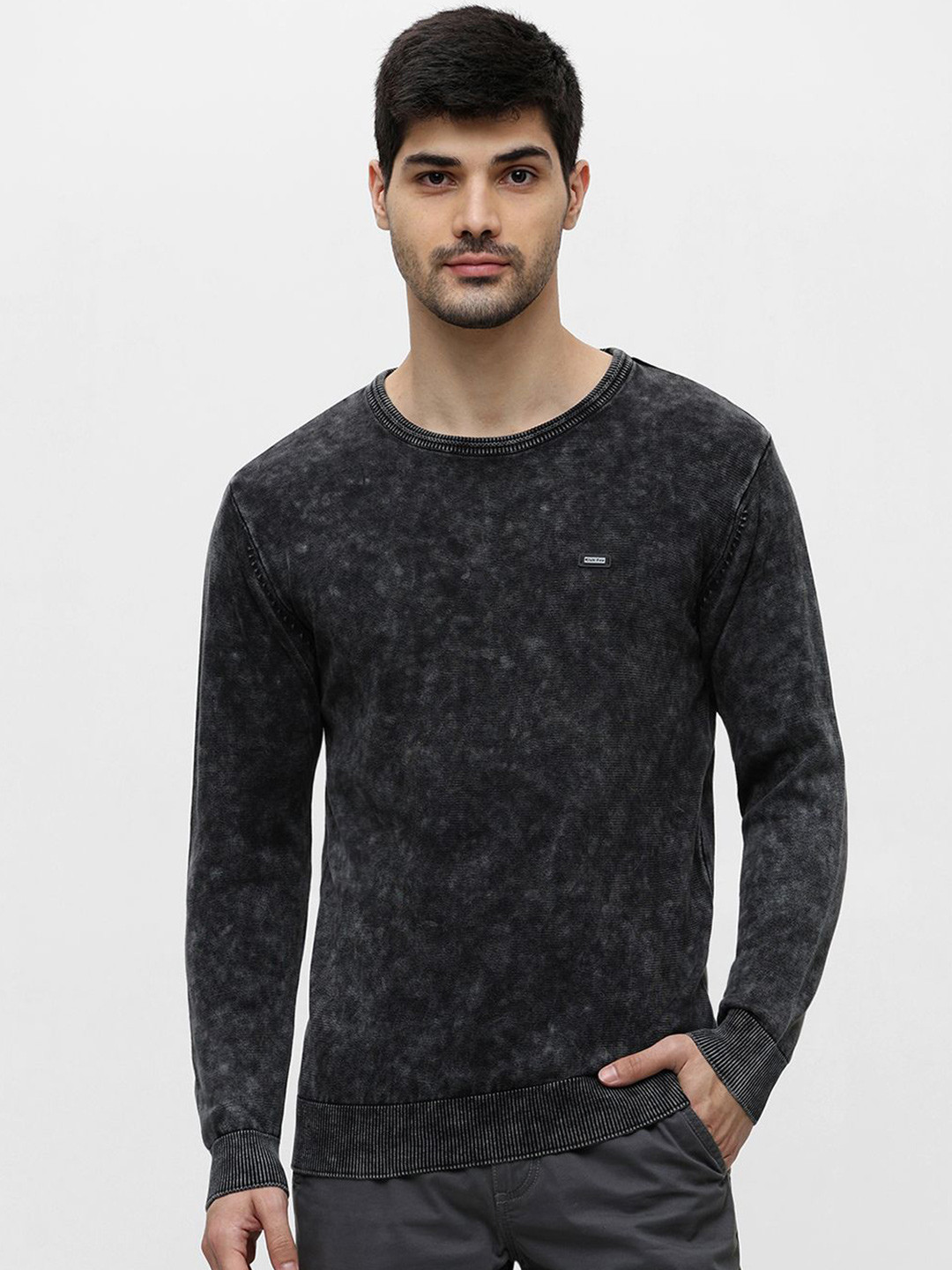 Klub Fox Men Pullover with Fuzzy Detail