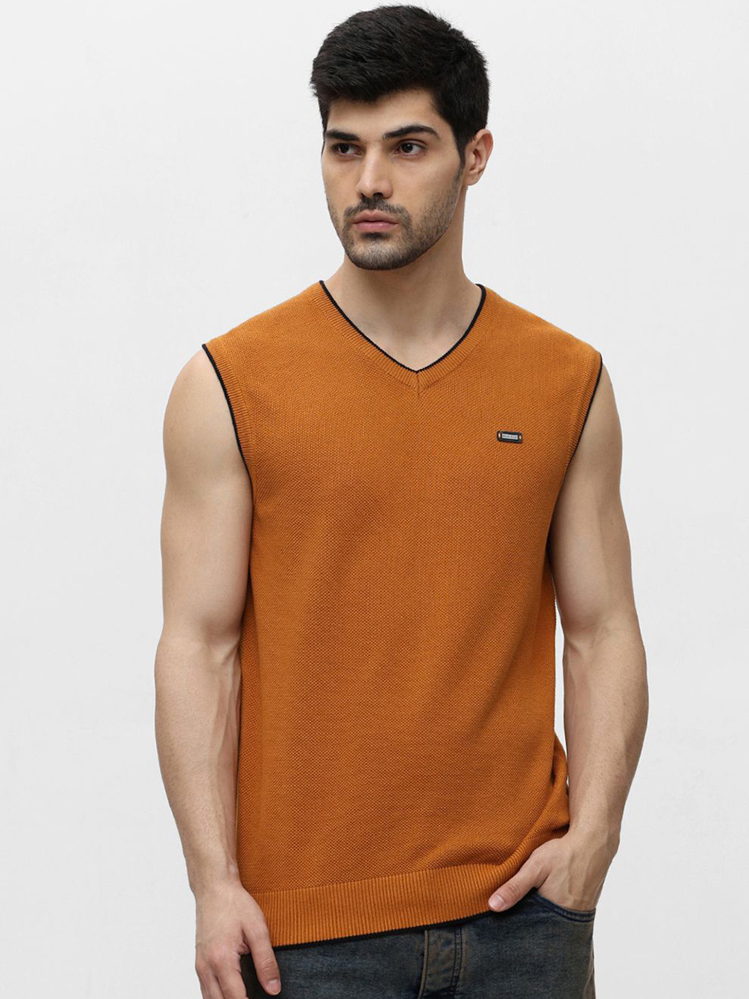 Klub Fox Men Cotton Solid Sweater Vest