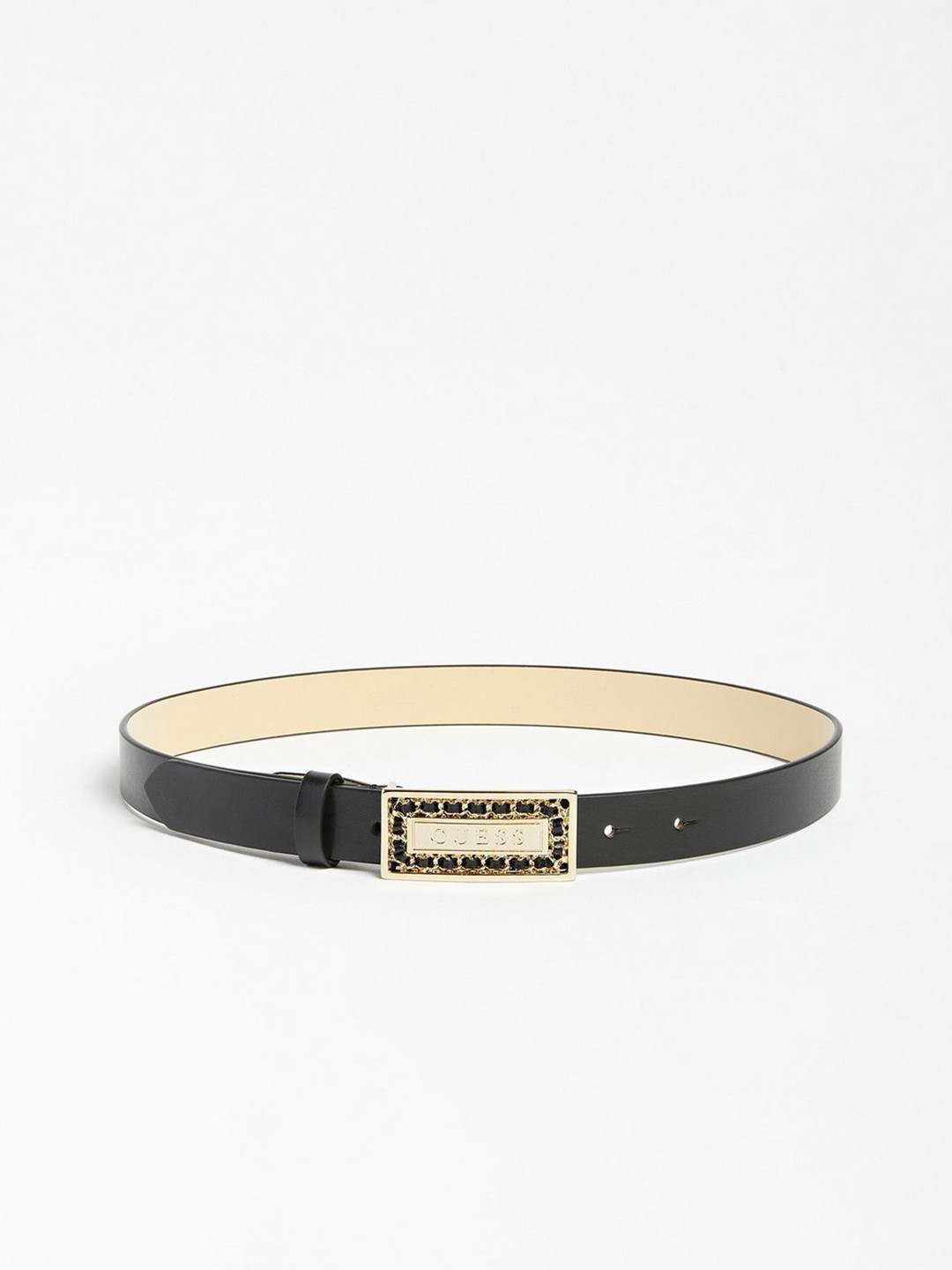 GUESS Men Solid Slider BUckle Closure Casual Belt