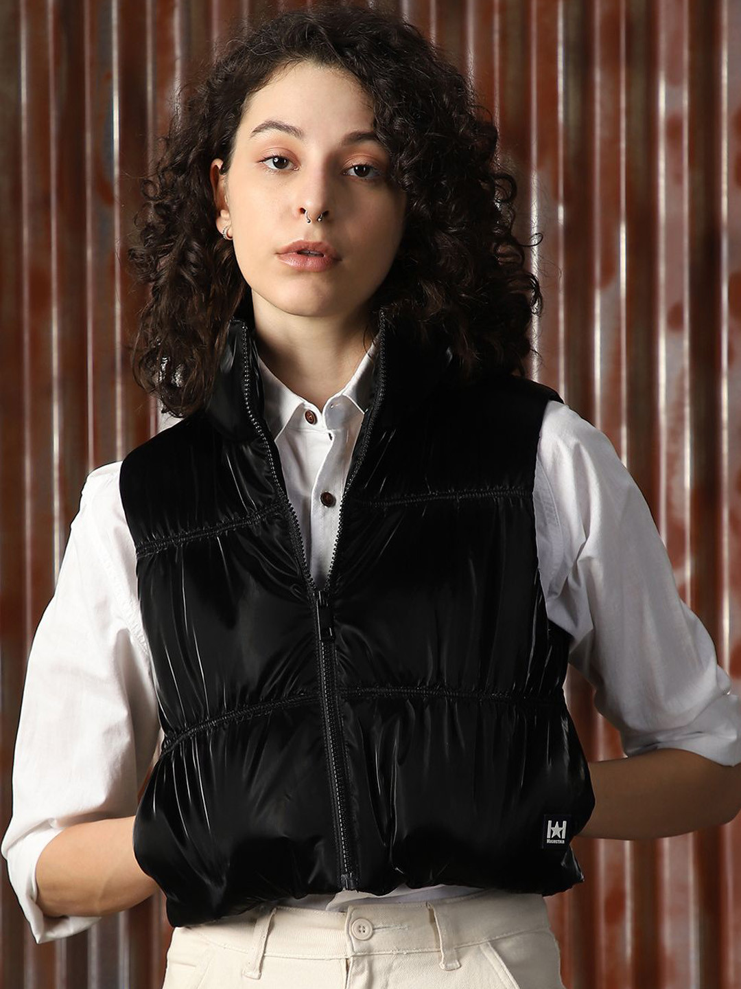 High Star Women Windcheater Crop Tailored Jacket