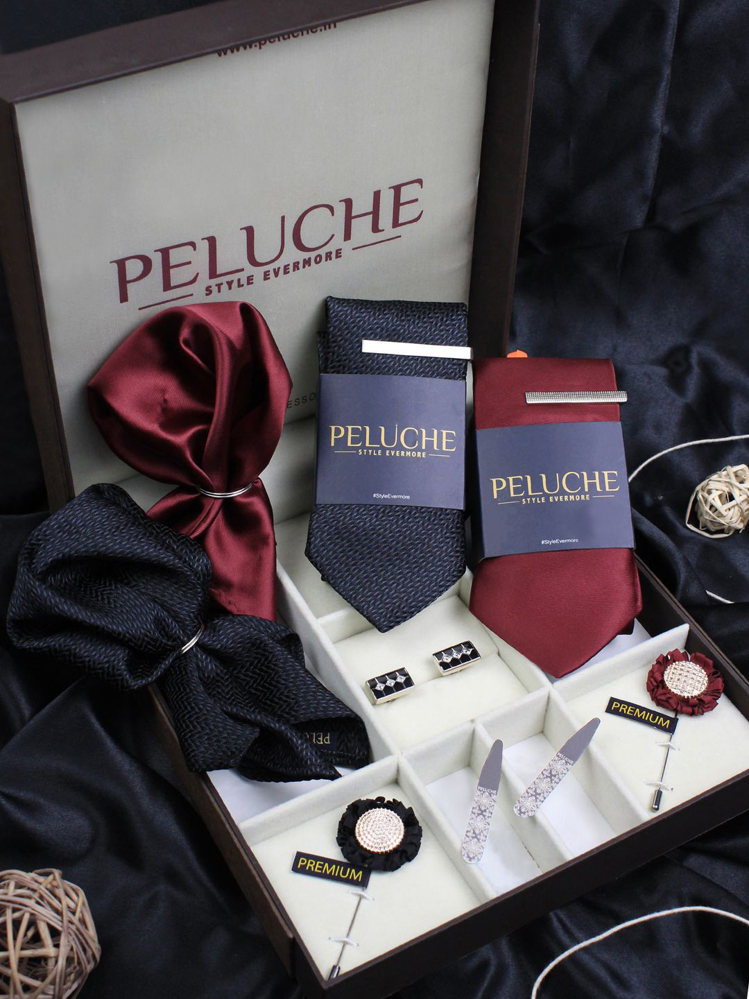 PELUCHE 10 Pcs Men Premium Accessory Gift Box