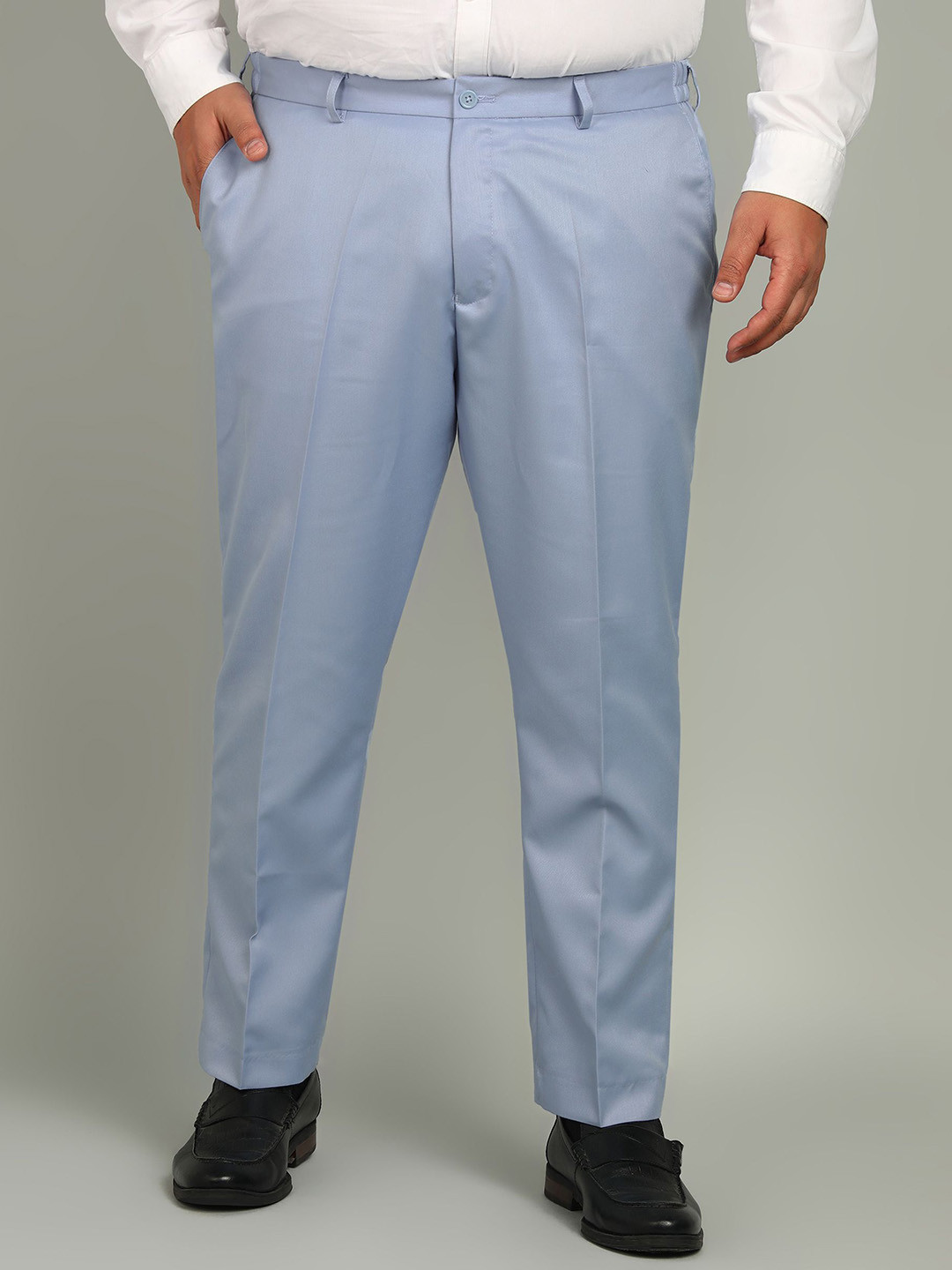 VEI SASTRE Plus Size Sky Blue Formal Trouser