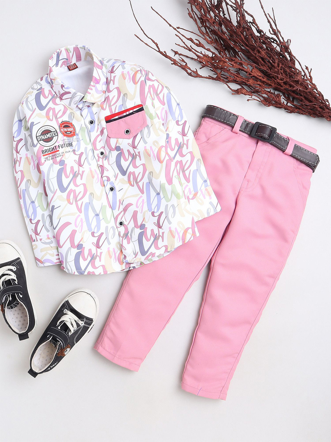 BAESD Boys Shirt with Trousers Clothing Set