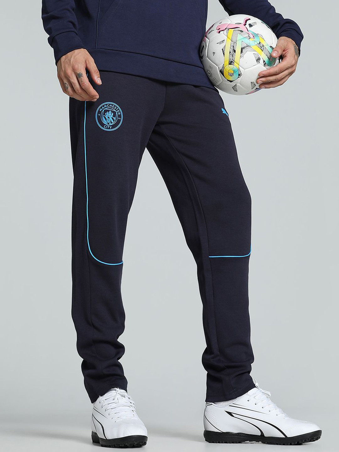 Puma Manchester City Men's Slim Fit Football Casuals Pants