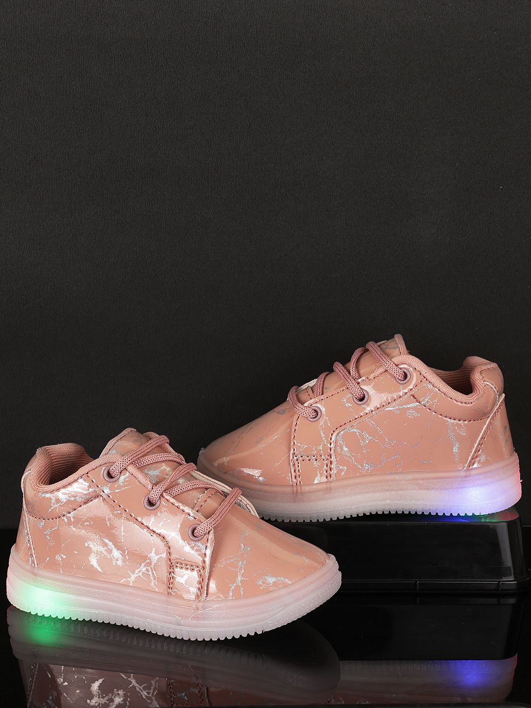 PASSION PETALS Girls Canvas Lightweight Self Design LED Shoes  Sneakers