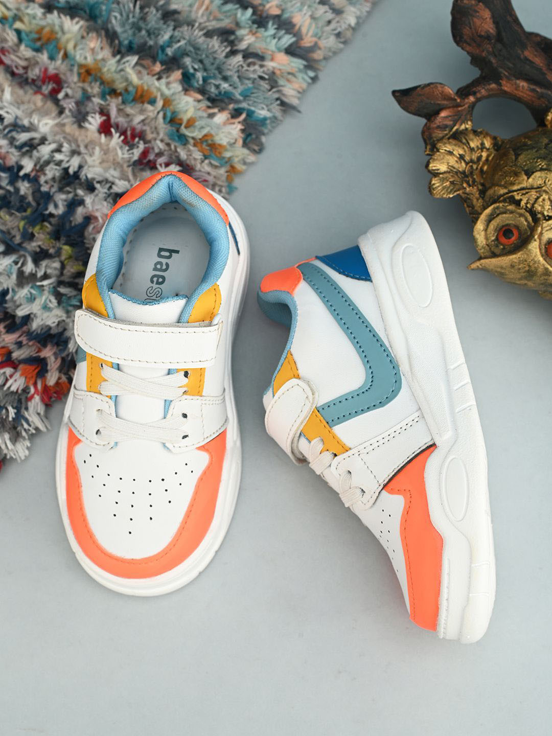 BAESD Unisex Kids Colourblocked Lightweight Sneakers