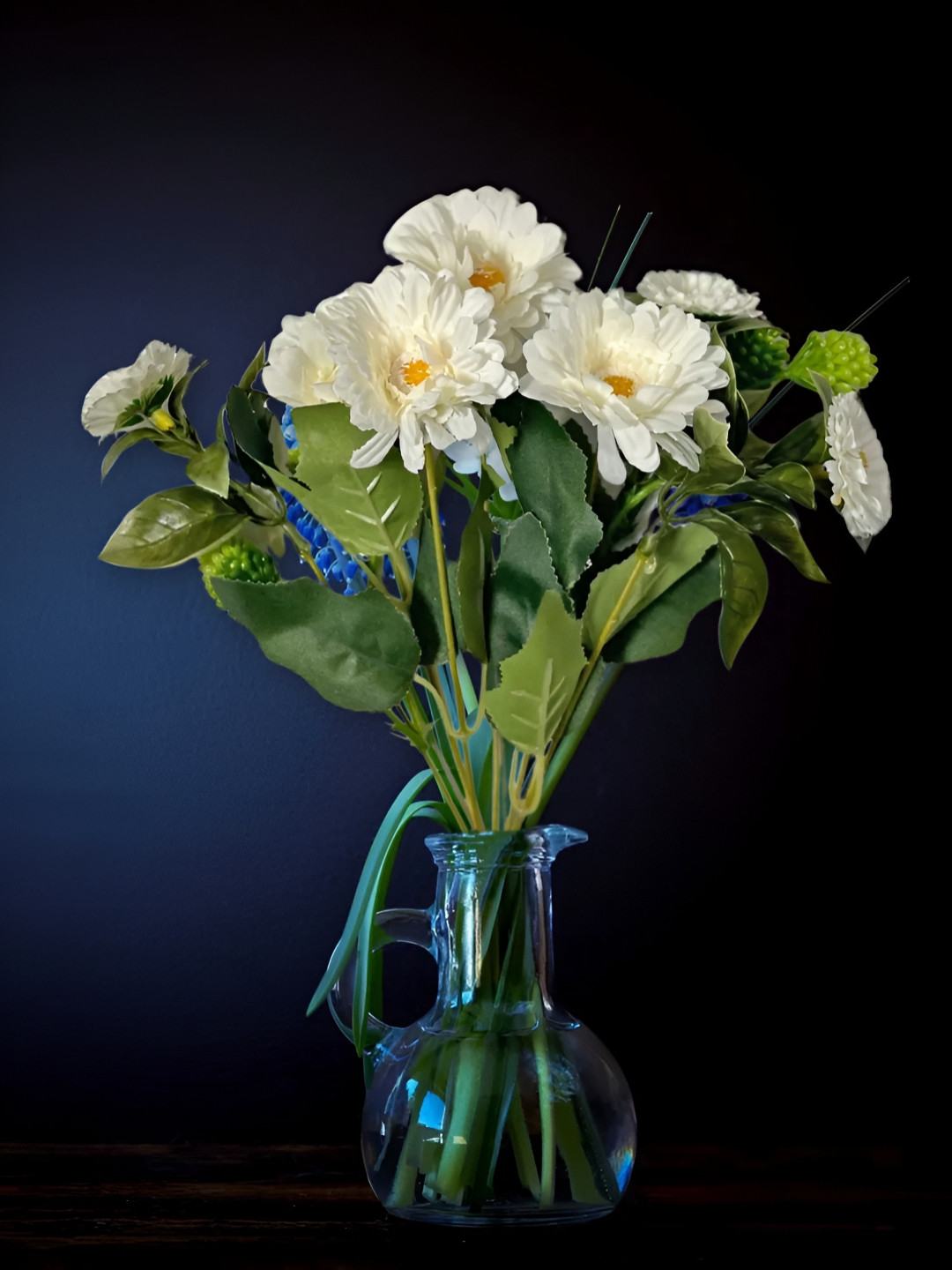 ARTSY White & Green Artificial Jasmine Flower Bunch