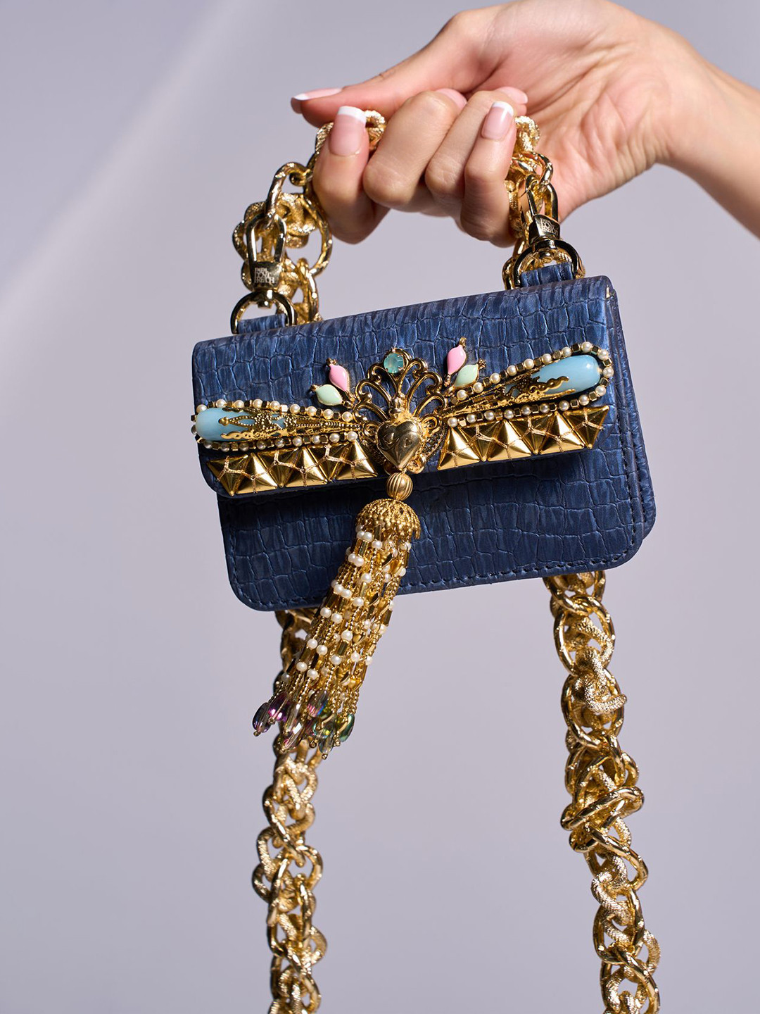 Papa Don't Preach Women Leather Structured Handheld Bag