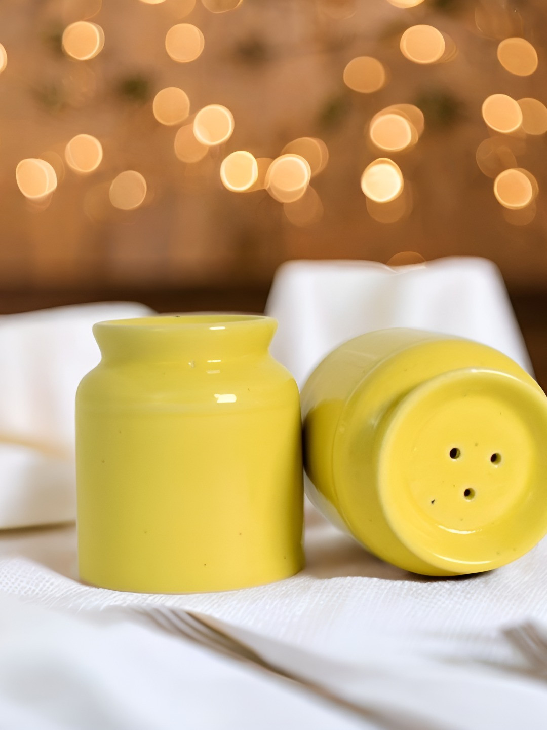 The Decor Lane Yellow Ceramic Salt and Pepper Shakers