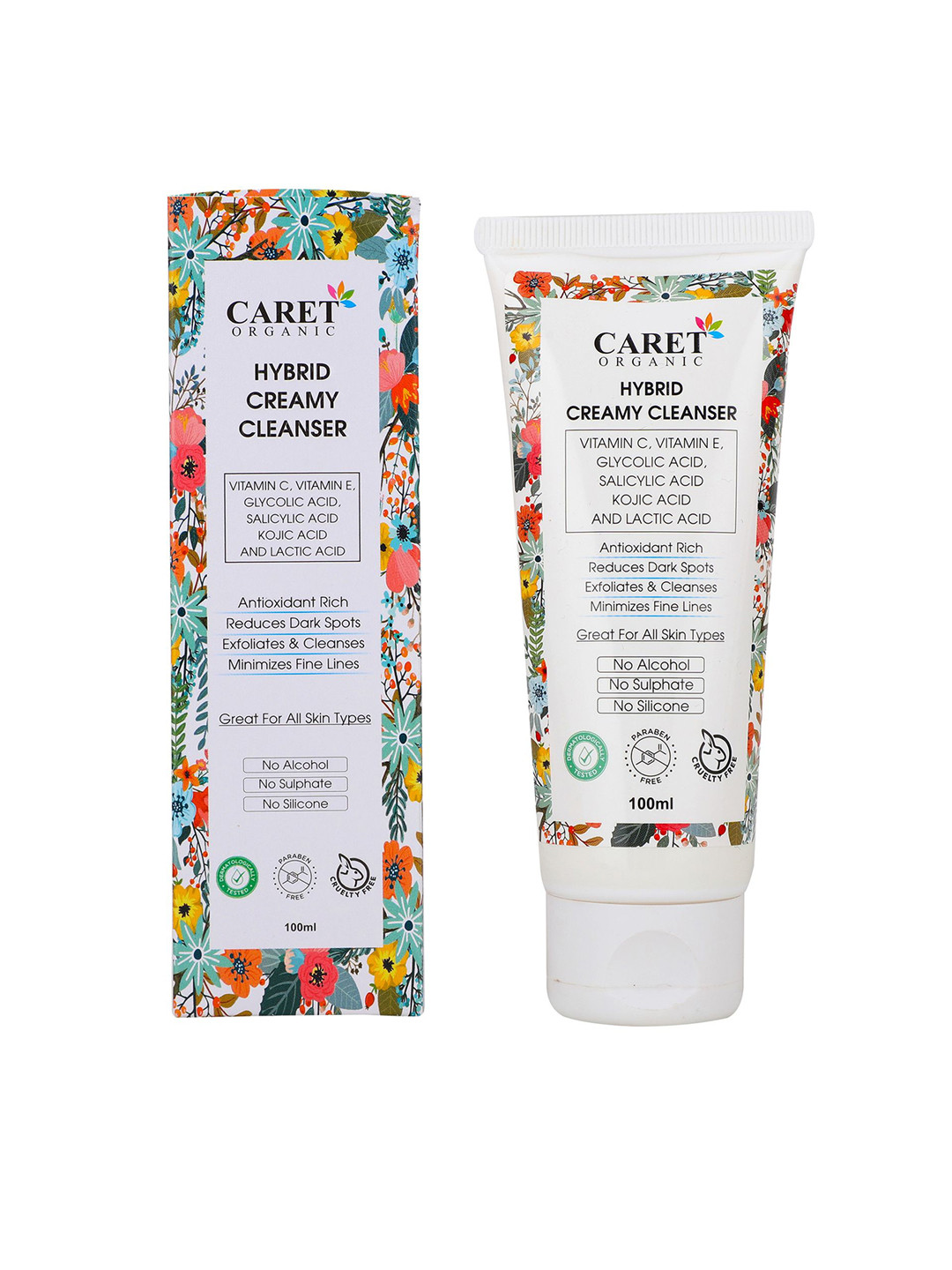 CARET ORGANIC Hybrid Creamy Cleanser With Kojic Acid & Vitamin C Soap