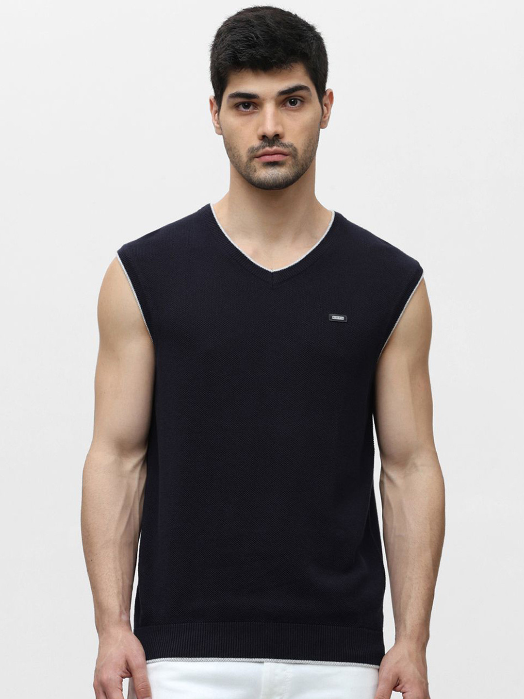 Klub Fox Men Cotton V-Neck Sleeveless Sweater Vest