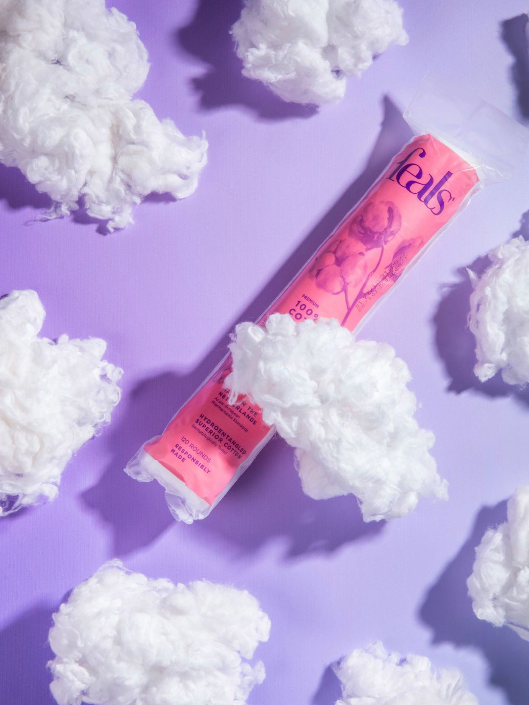 FEALS Set Of 4 Premium 100% Cotton Pads - 120Pcs Each