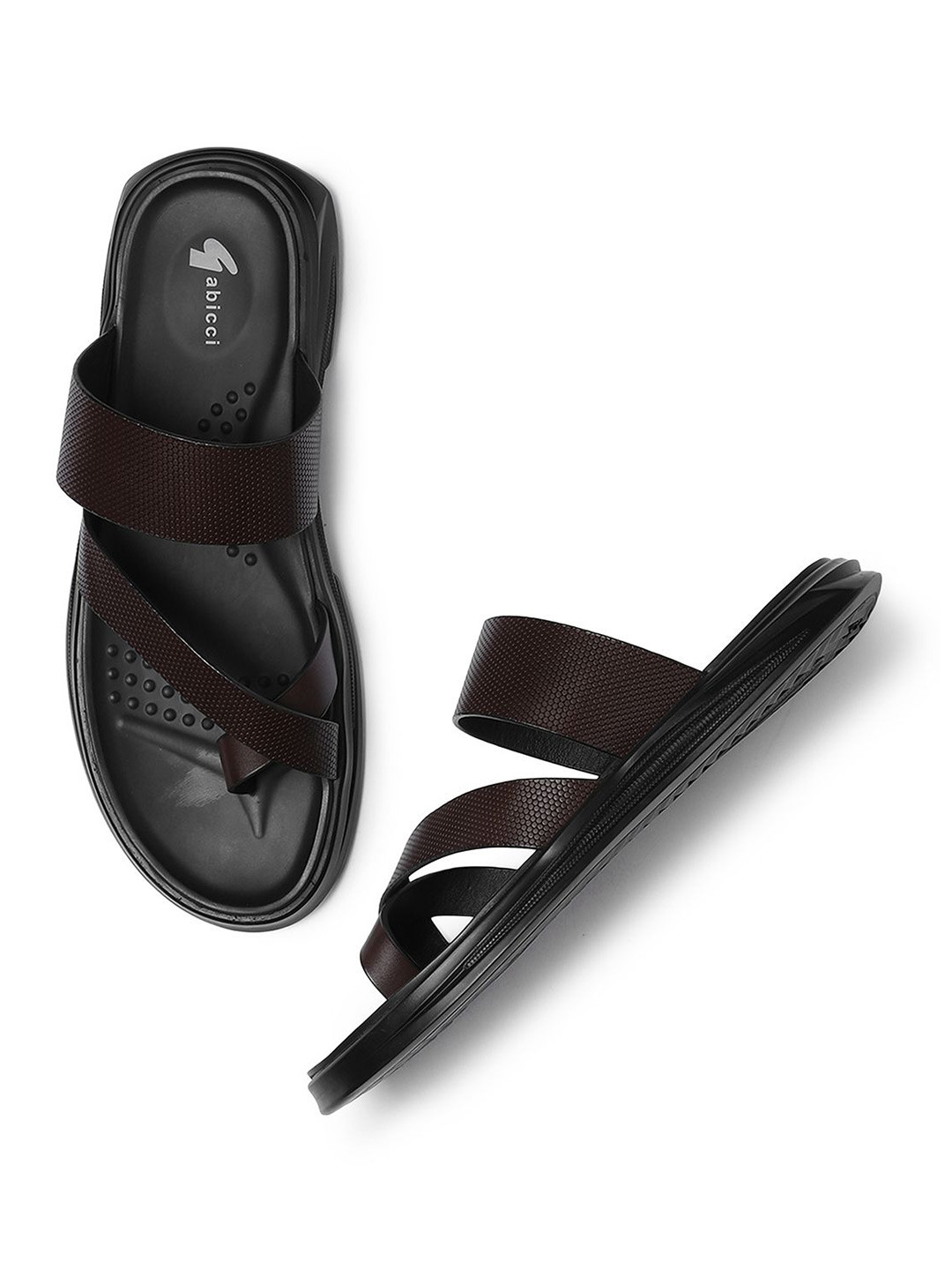 GABICCI Men Hope Royal Oak Leather Comfort Sandals