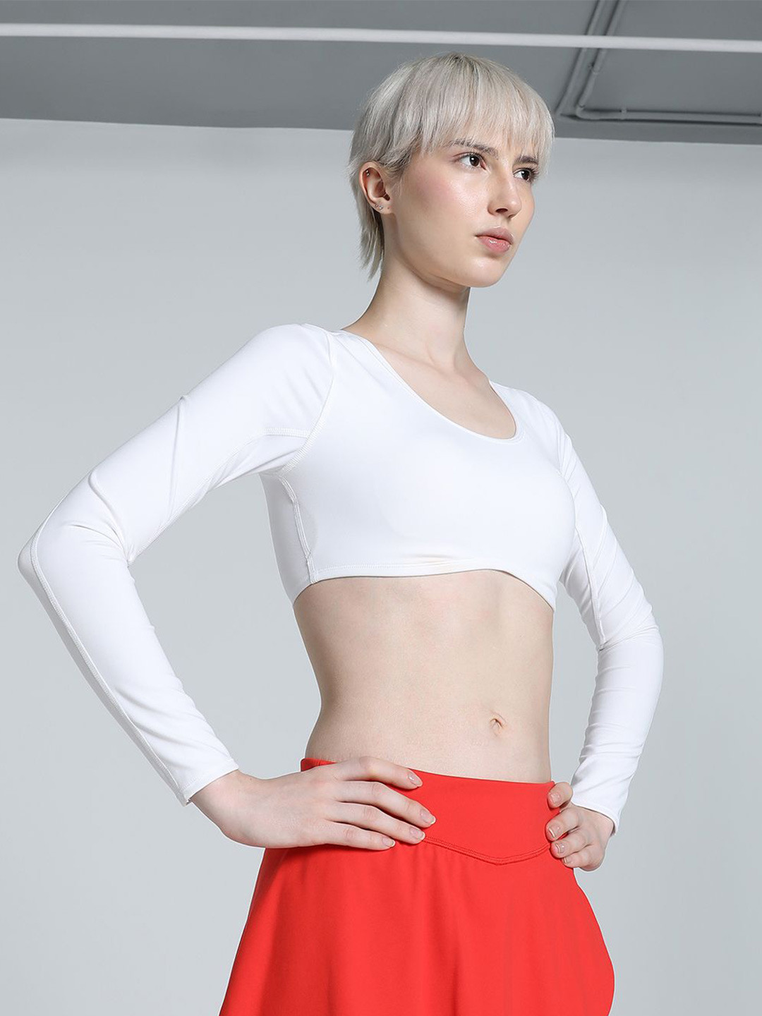 Puma Women Skinny Fit Crop T-shirt