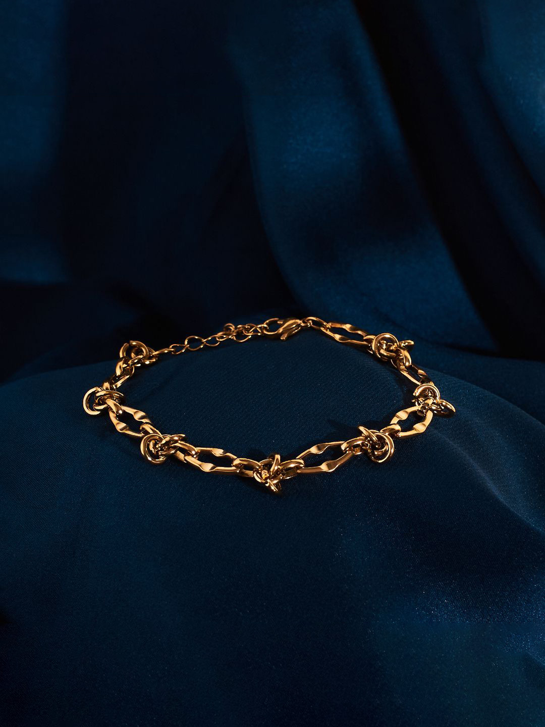 SALTY Gold-Plated Stainless Steel Twist Of Fate Link Bracelet