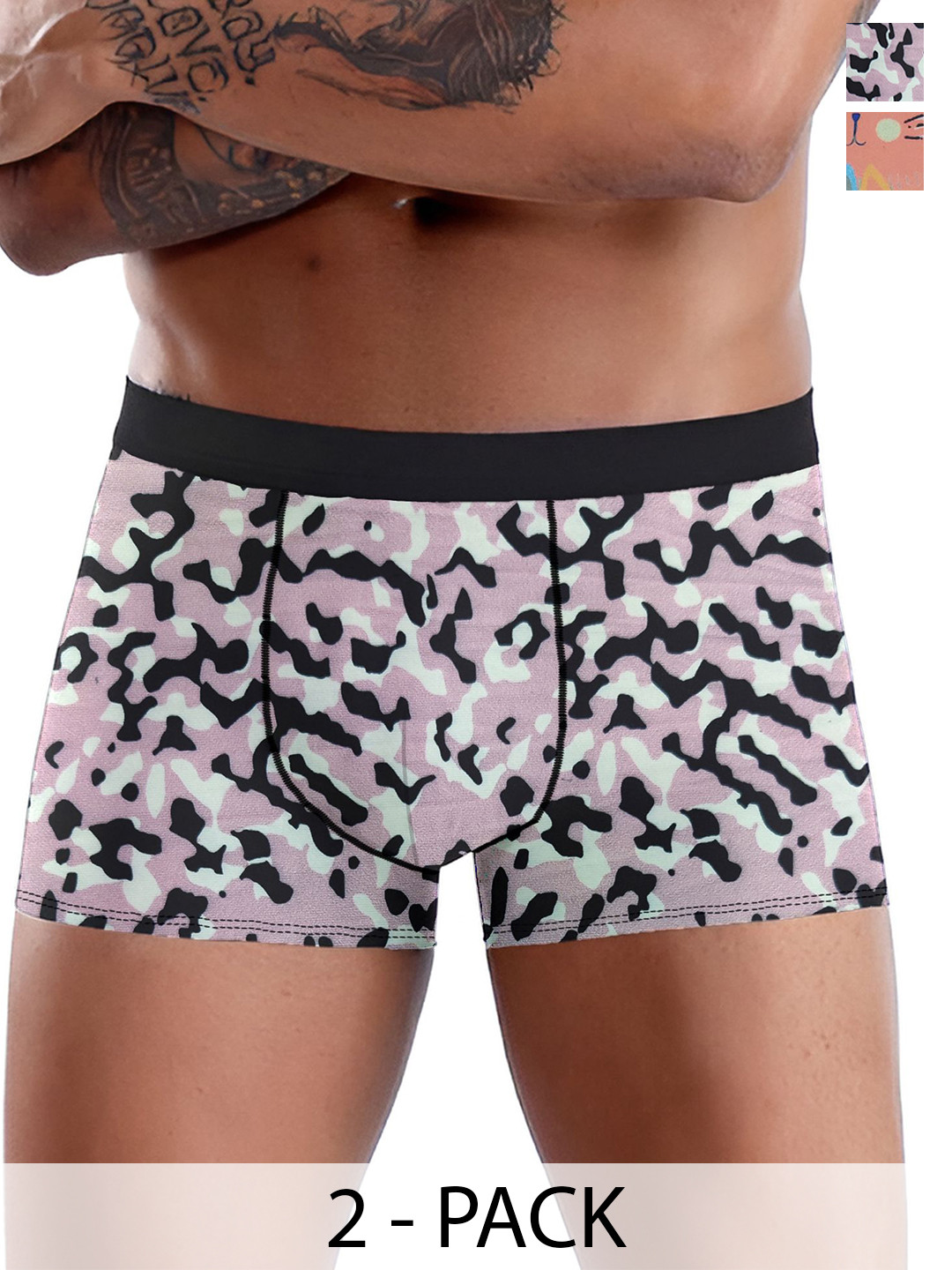 DISPENSER Men Pack Of 2 Printed Breathability TrunksV14-C15-C16-M