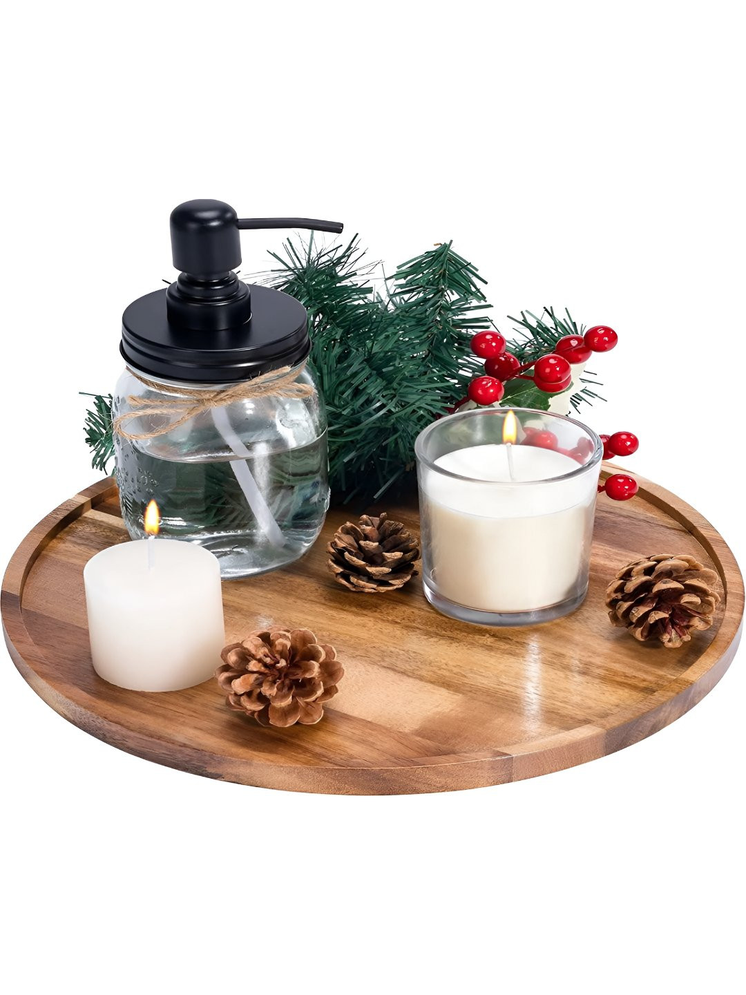 natureCRAFTS Brown Wooden Easy to Clean Serving Tray