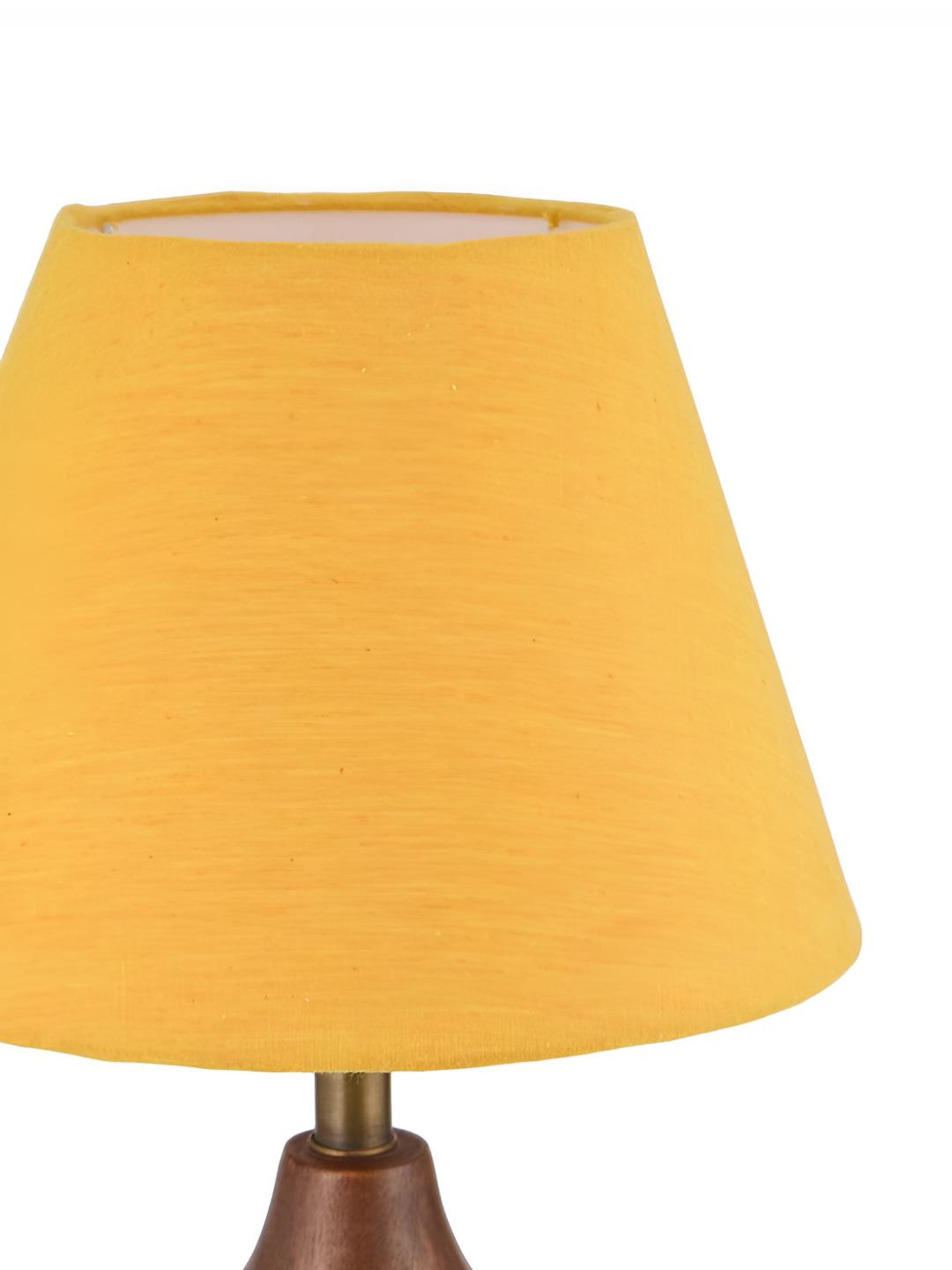 Fabindia Yellow Cotton Basix Tapered Drum Lampshade
