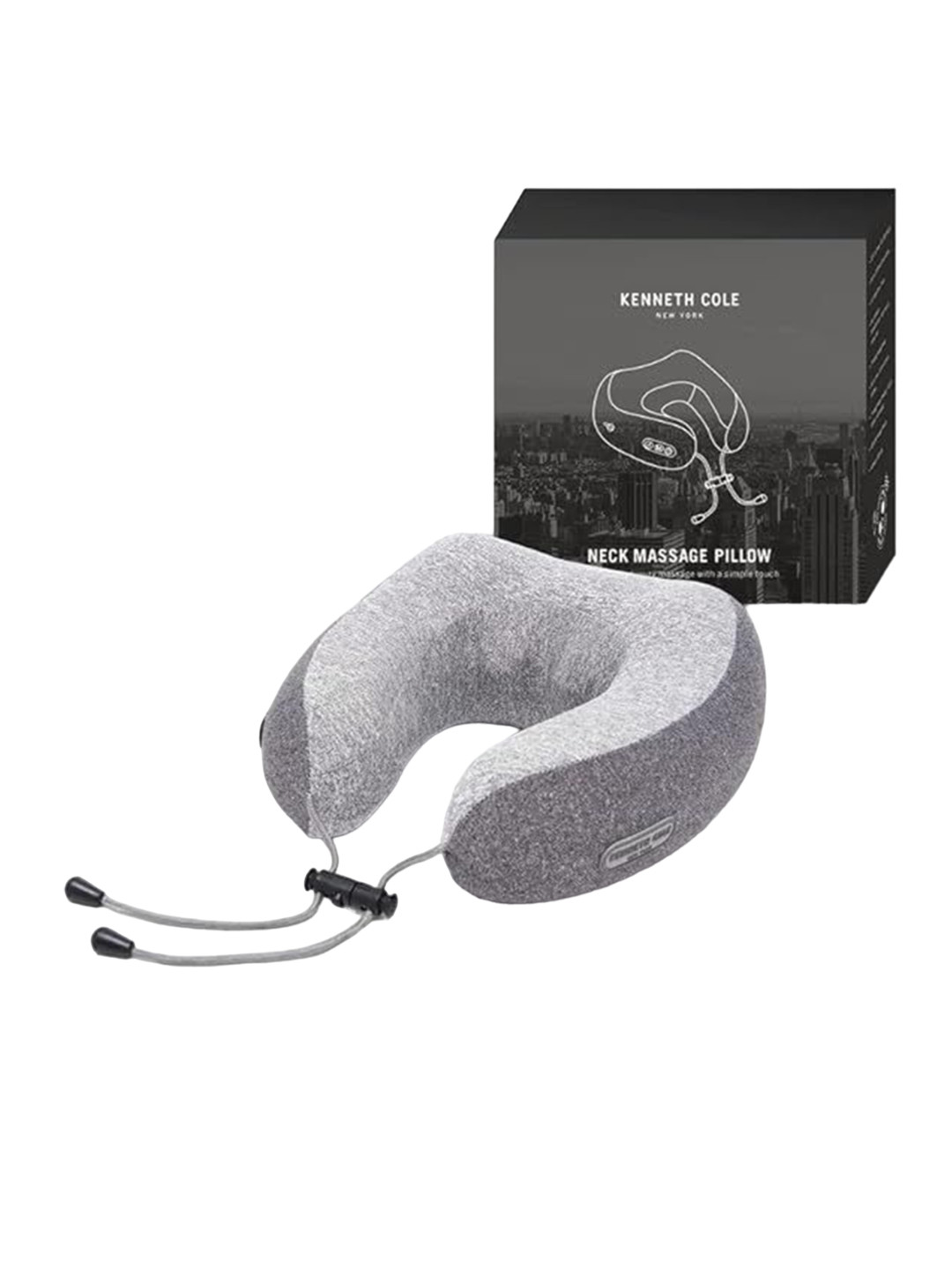 Kenneth Cole Neck Massage Pillow With Heat - Grey