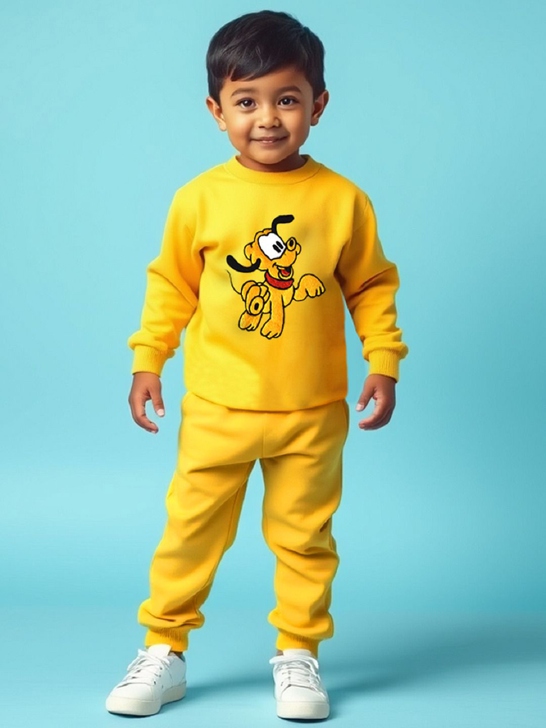 YK Disney Boys Pluto Embroidered Sweatshirt With Joggers