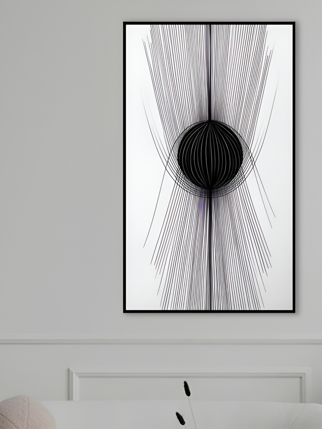 nestroots Monochrome Elegance Striking Visual Contrast White & Black Canvas Wall Painting