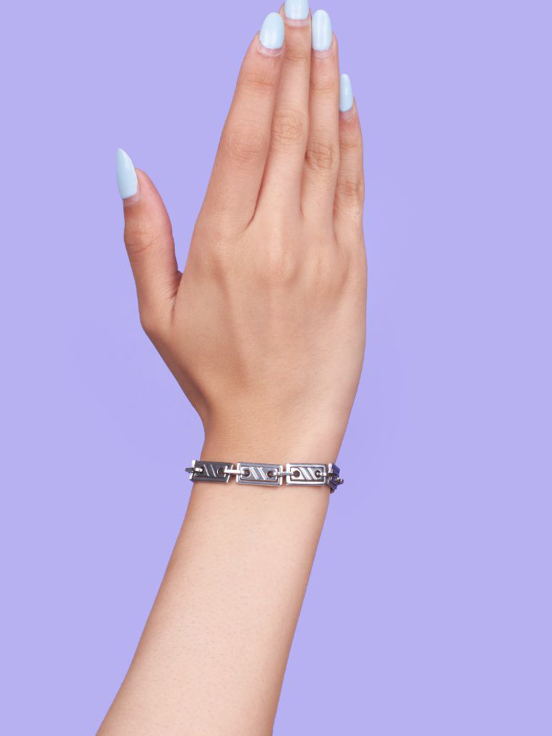 SALTY Stainless Steel Modern Edge Link Bracelet