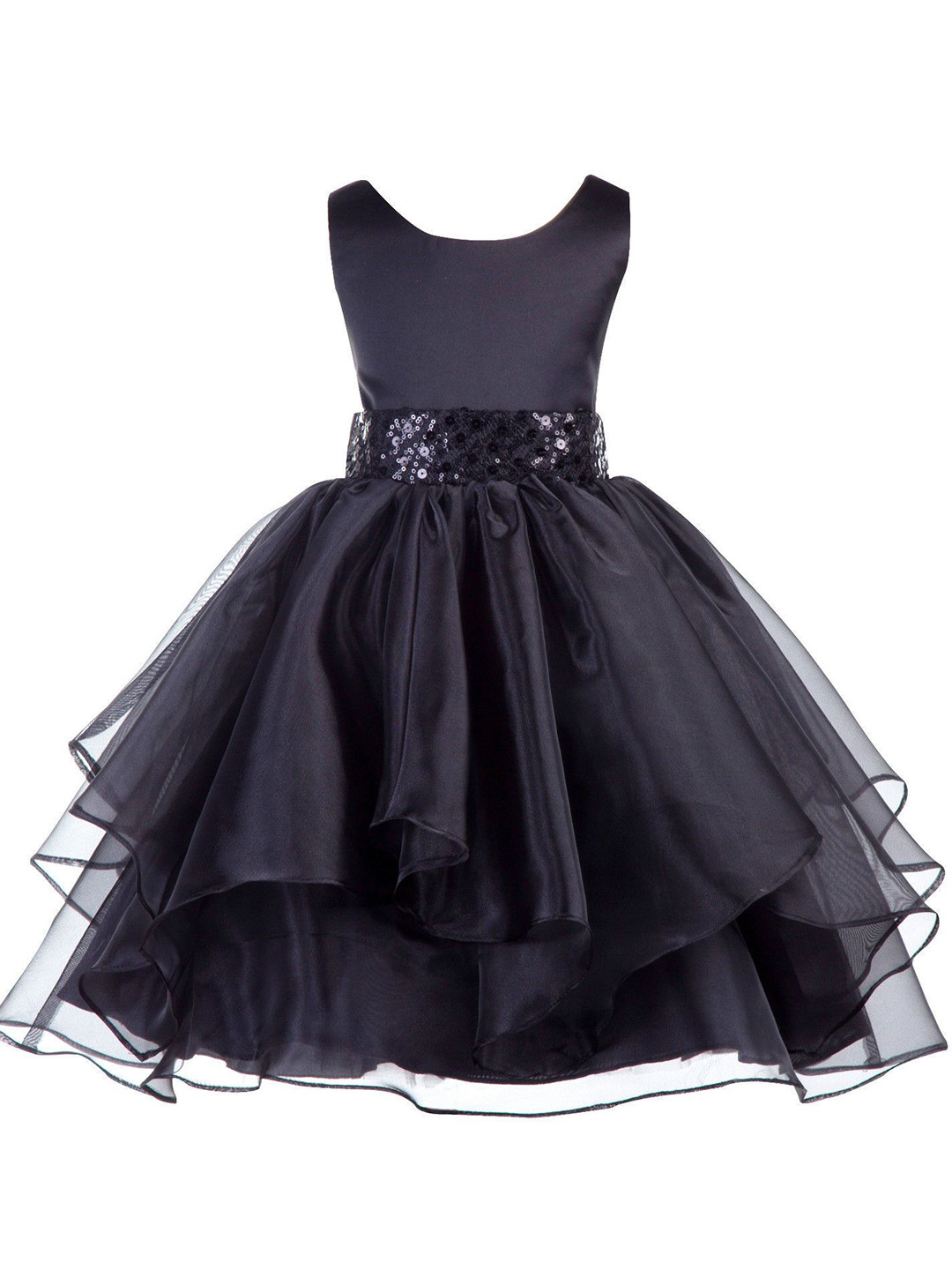 Wish little Girls Solid Fit and Flare Maxi Dress