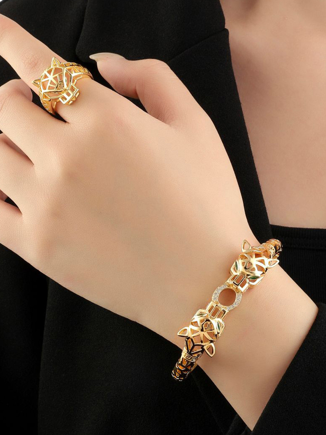 SALTY 14K Gold-Plated Winter Majesty Jewellery Set