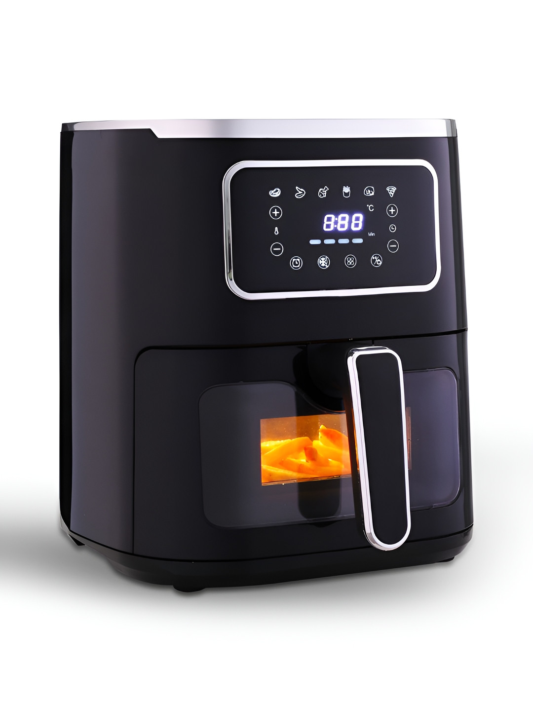 Wonderchef Platinum Plus Black 1450 Watt Digital Air Fryer With Window 5 L