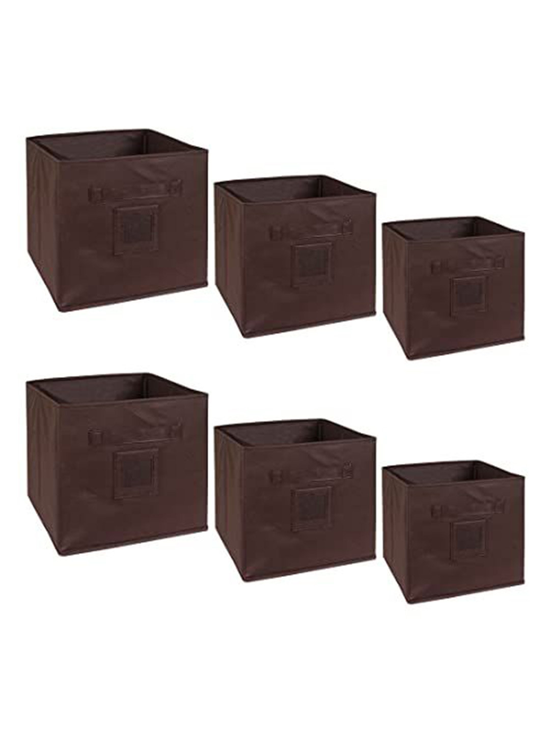 prettykrafts Brown 6 Pieces Collapsible Multi-Utility Organisers