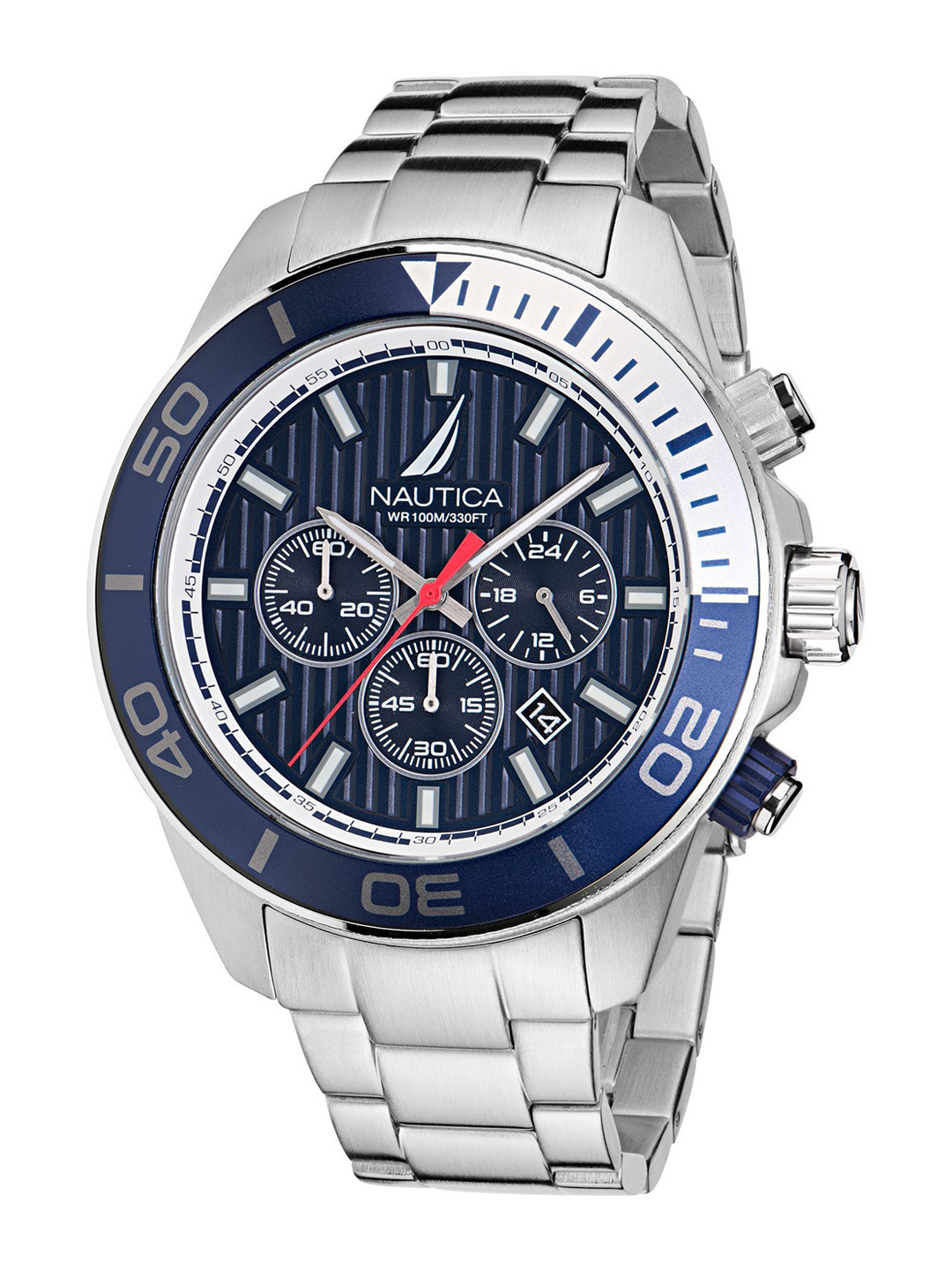 Nautica ONE Men Patterned Dial & Stainless Steel Straps Analogue Watch NAPNOF303