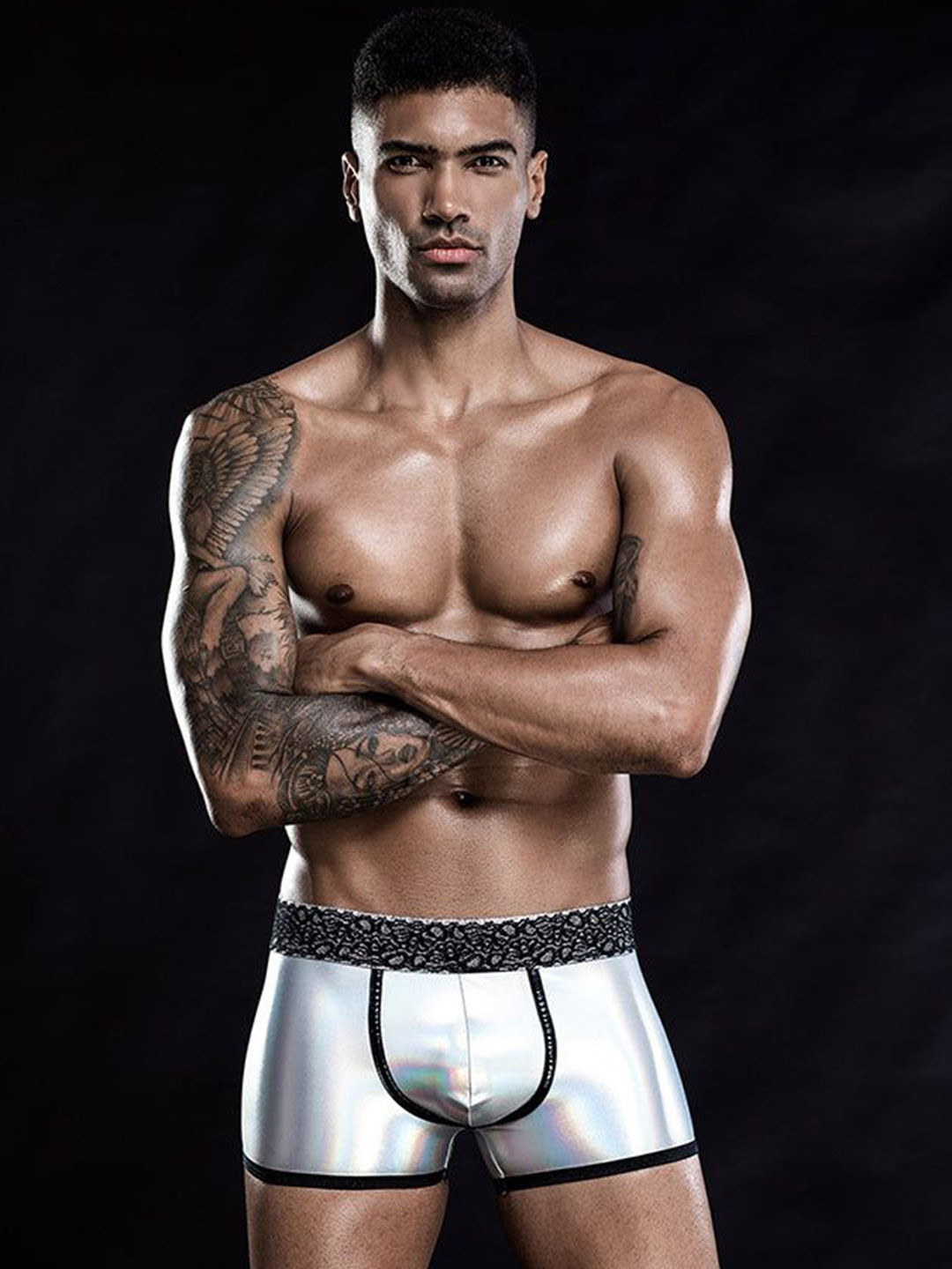 PANTEAZY Men Mid Rise Breathability Trunk-JSY-7262-BX-S-F-Silver