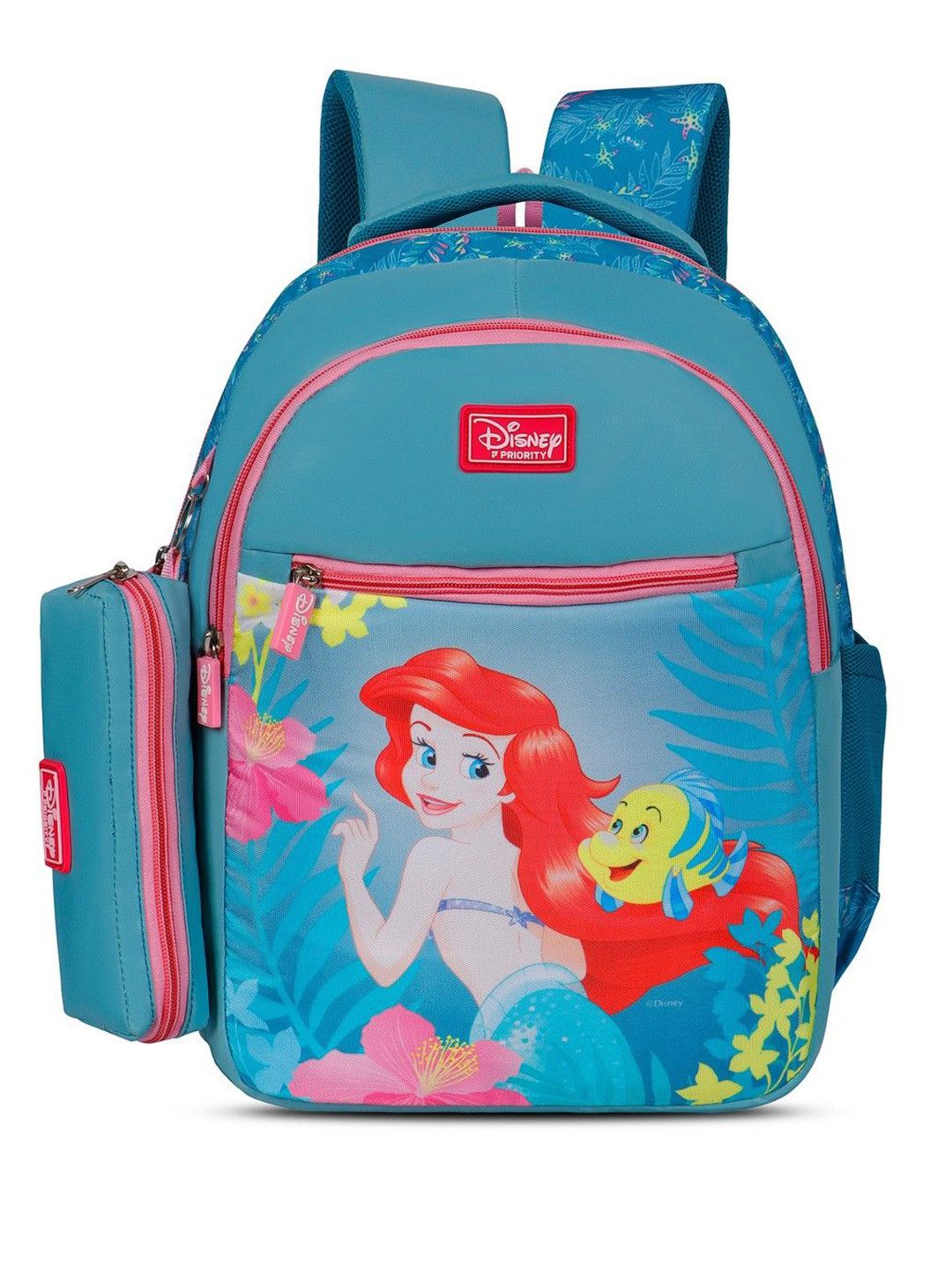 Priority Girls Disney Princess Mermaid Printed School Backpack 25L