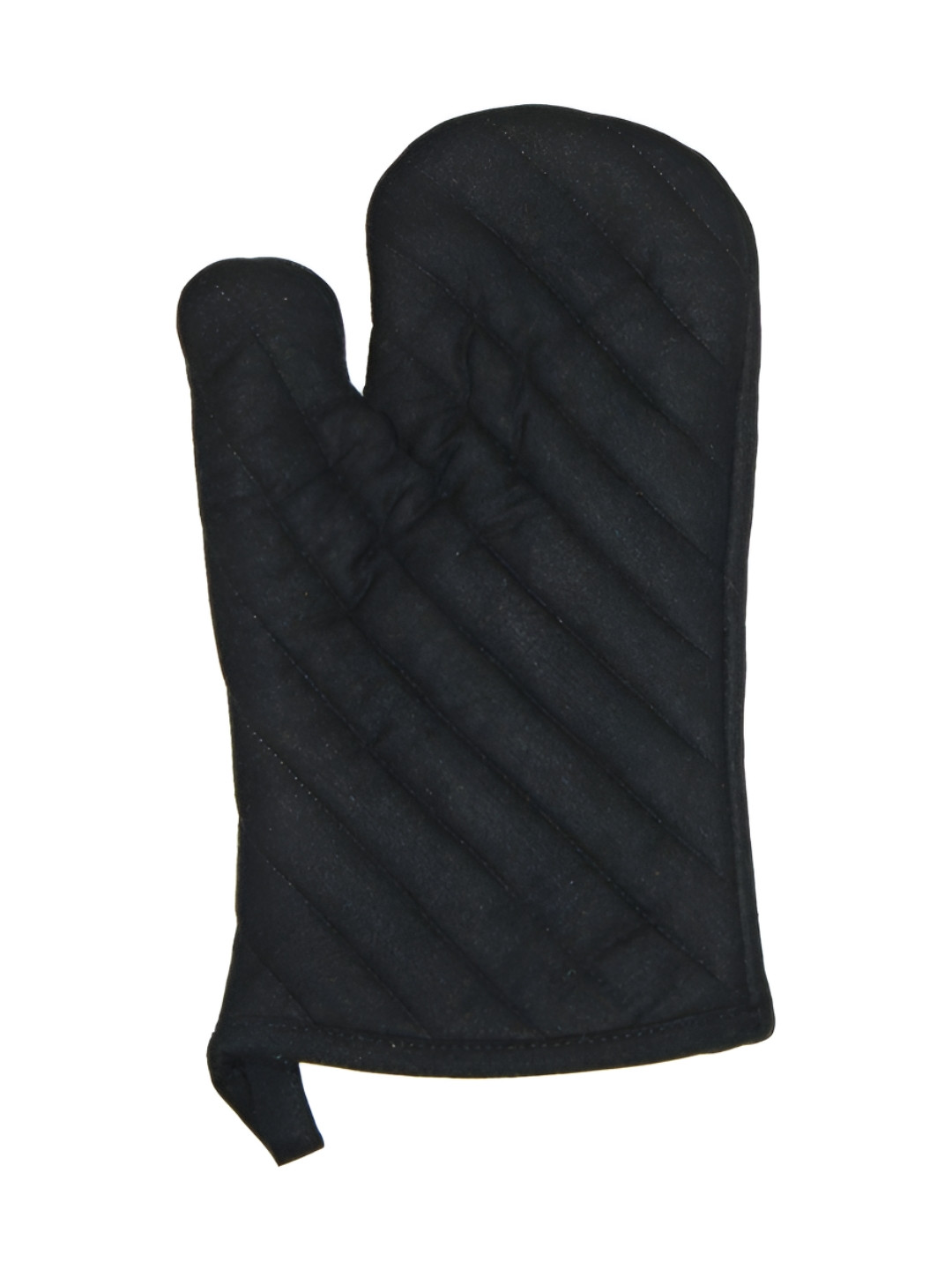 UrbanArts Black Pure Cotton Padded Oven Gloves