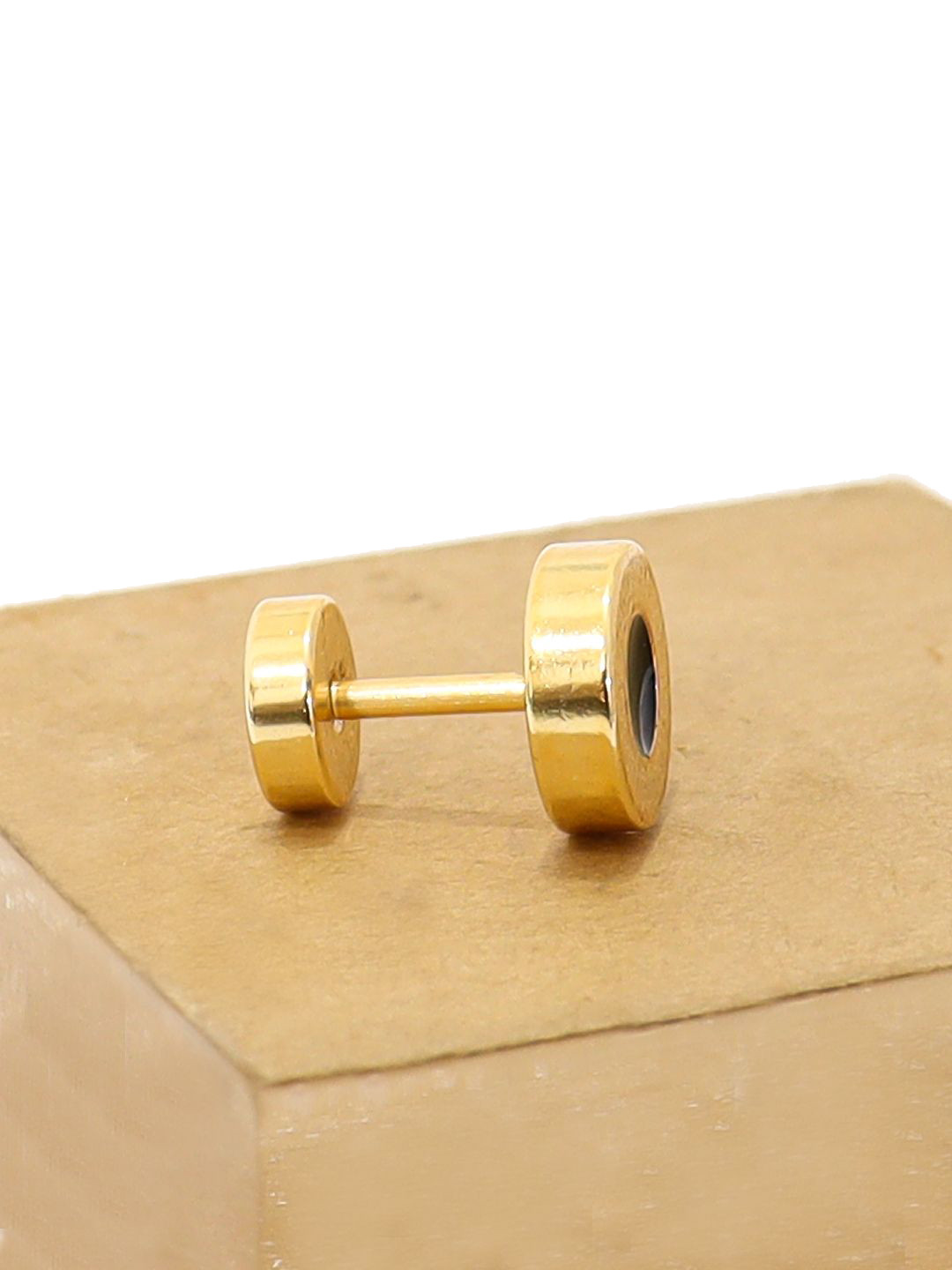 VAGHBHATT Men Stainless Steel Round Shape Antique Design Studs