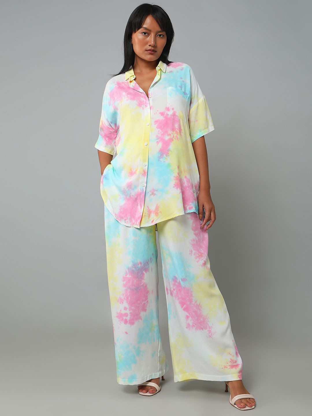 Ed-a-Mamma Printed Maternity Short Sleeves Shirt Collar Co-ords Set