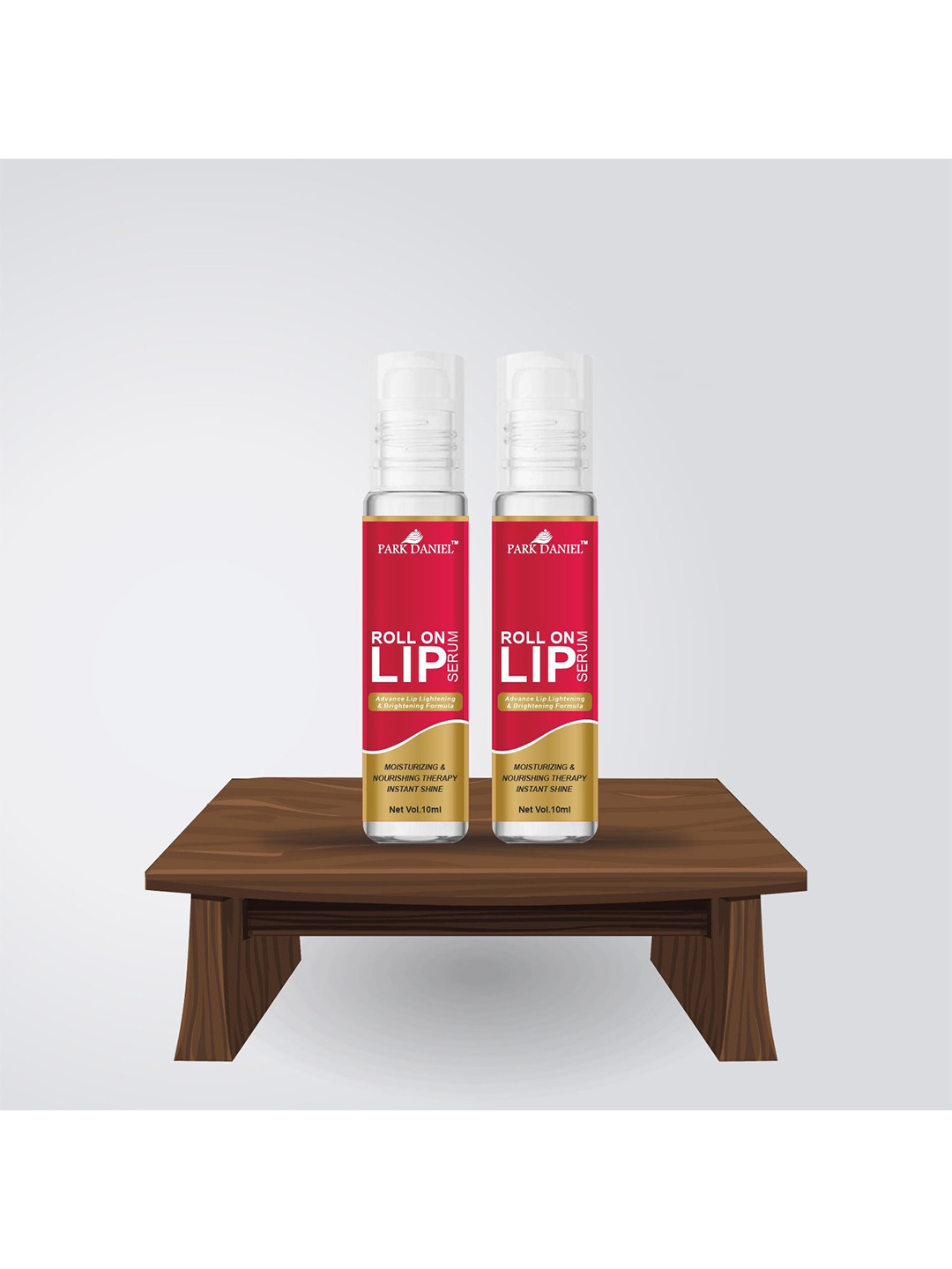 Park Daniel Pack Of 2 Roll On Lip Serum For Shiny & Glossy Lips - 10 ml