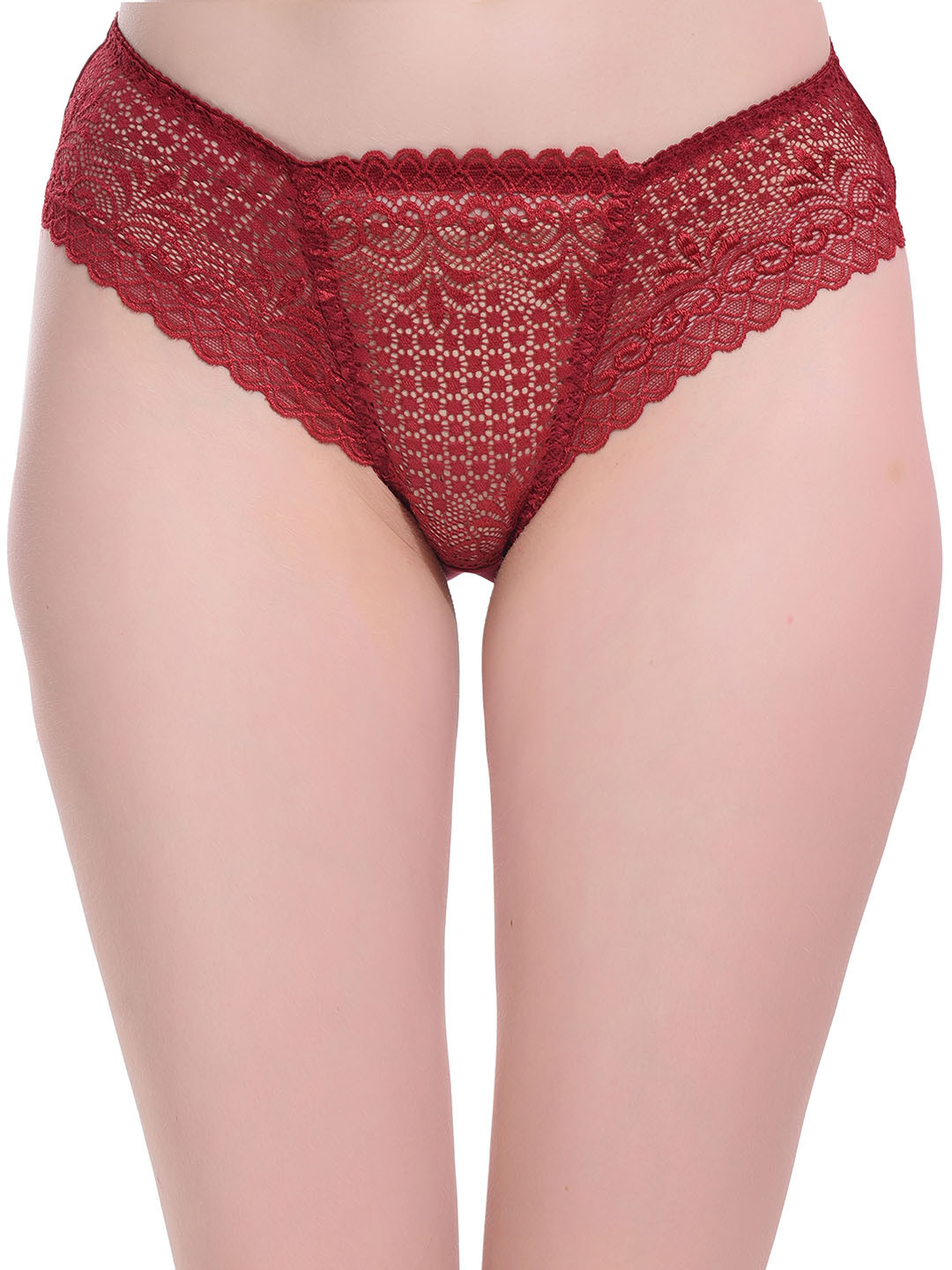 new blue eyes Women Solid Mid-Rise Floral Lace Hipster Briefs