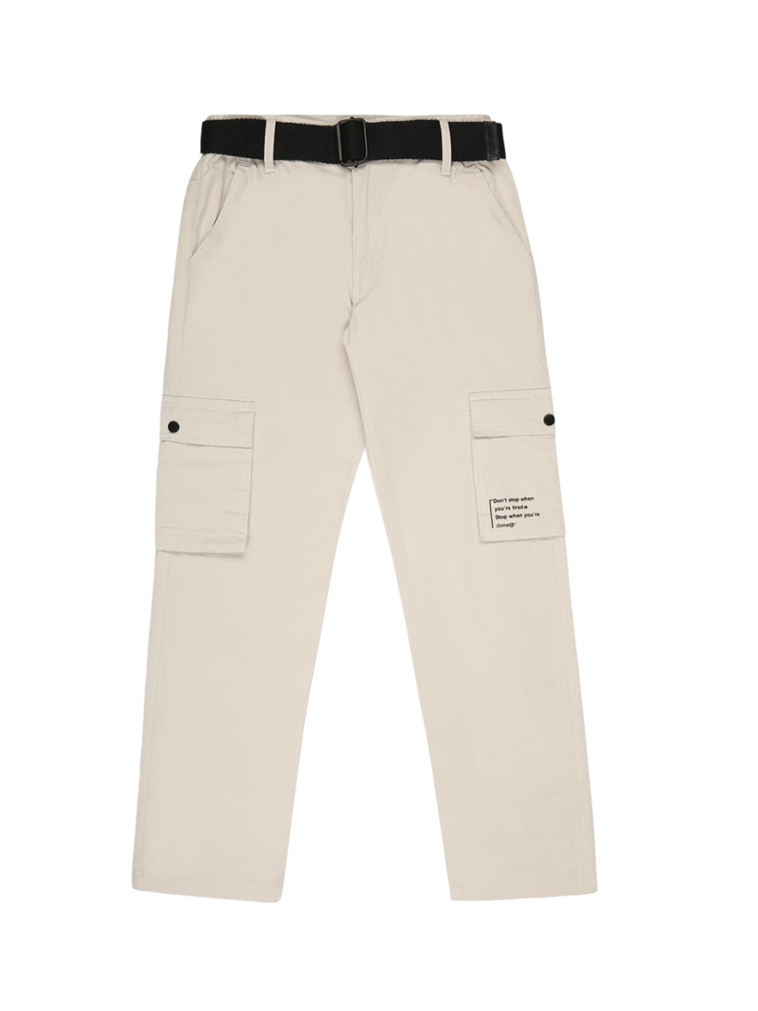 CAVIO Boys Comfort Cargos Regular Fit Mid-Rise Trousers