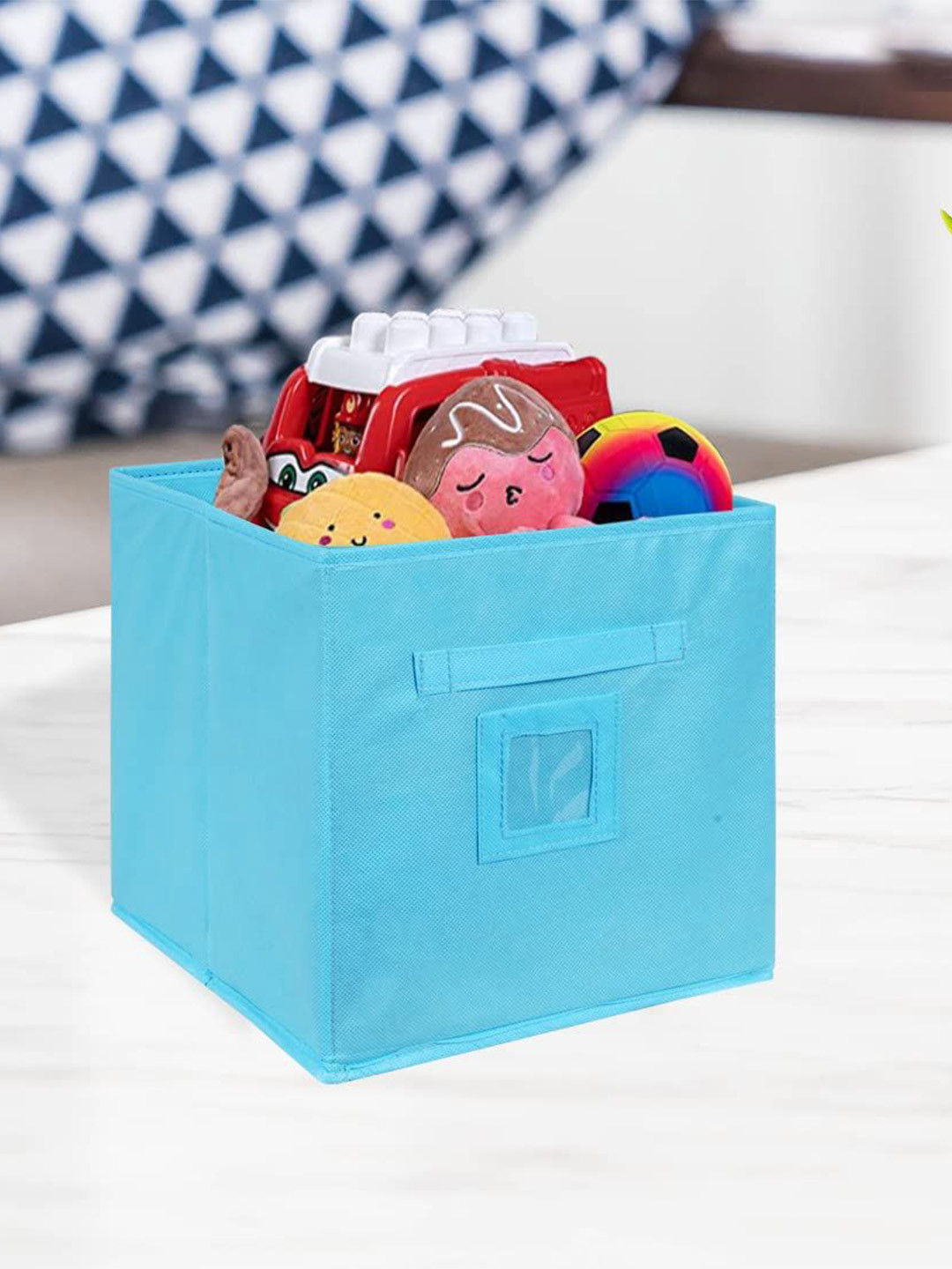 prettykrafts Blue Collapsible Storage Cube Organisers