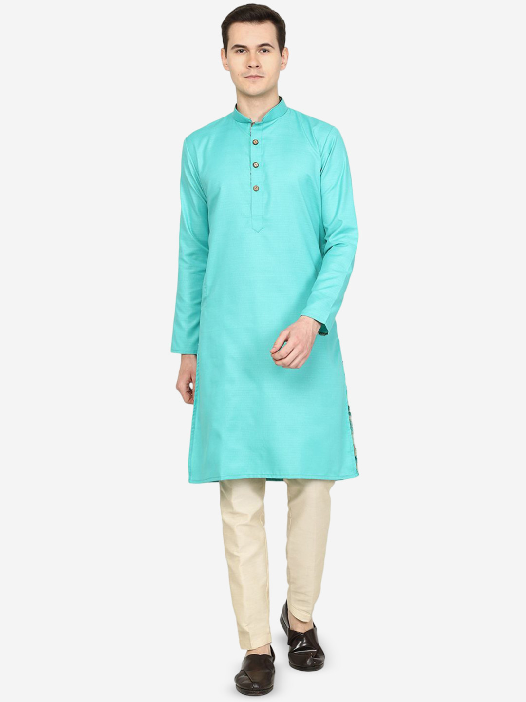 THE KURTA COMPANY Men Thread Work Kurta
