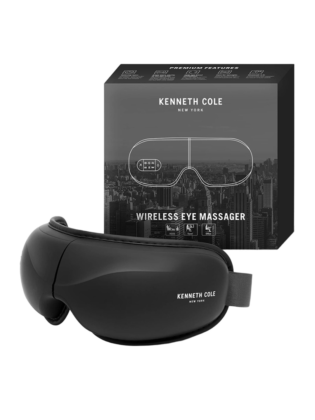 Kenneth Cole New York Eye Massager With Heat Vibration Bluetooth Music
