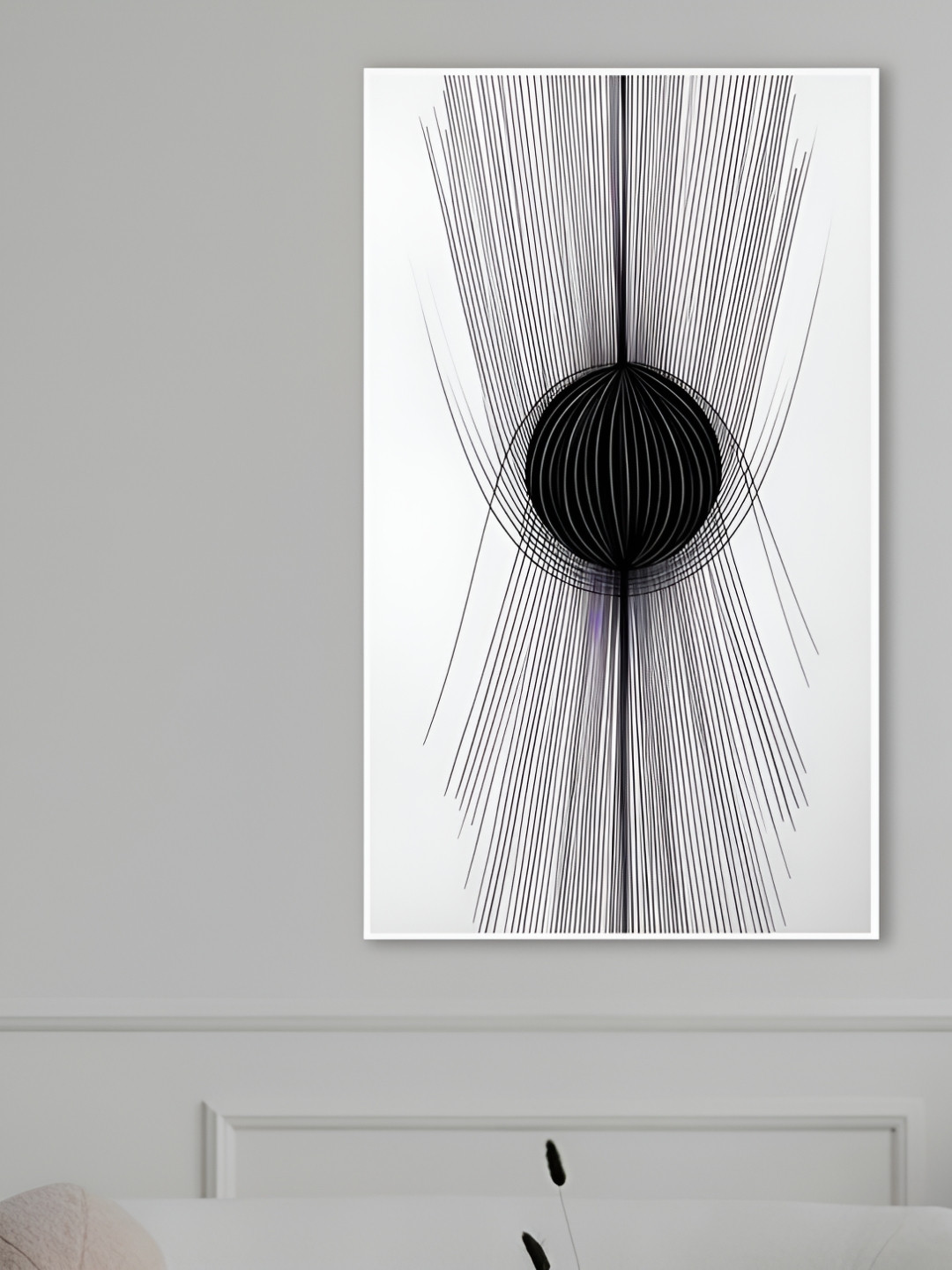 nestroots Monochrome Elegance Striking Visual Contrast White & Black Canvas Wall Painting