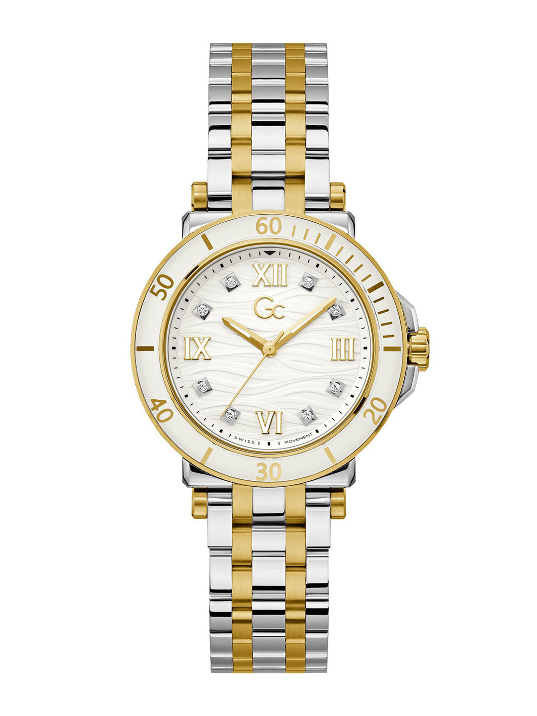 GC GUESS COLLECTION One Sport Lady White Round Dial Women Analog Watch - Z45002L1MF
