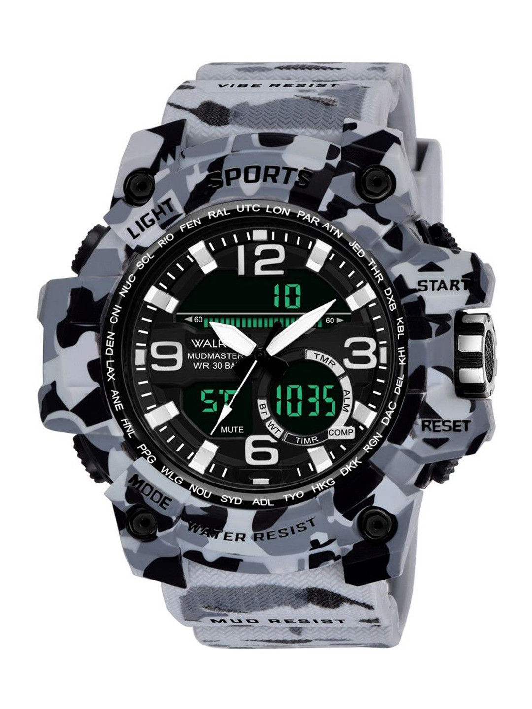 Walrus Men Dial & Textured Straps Analogue and Digital Watch WWTM-CAM-020707D